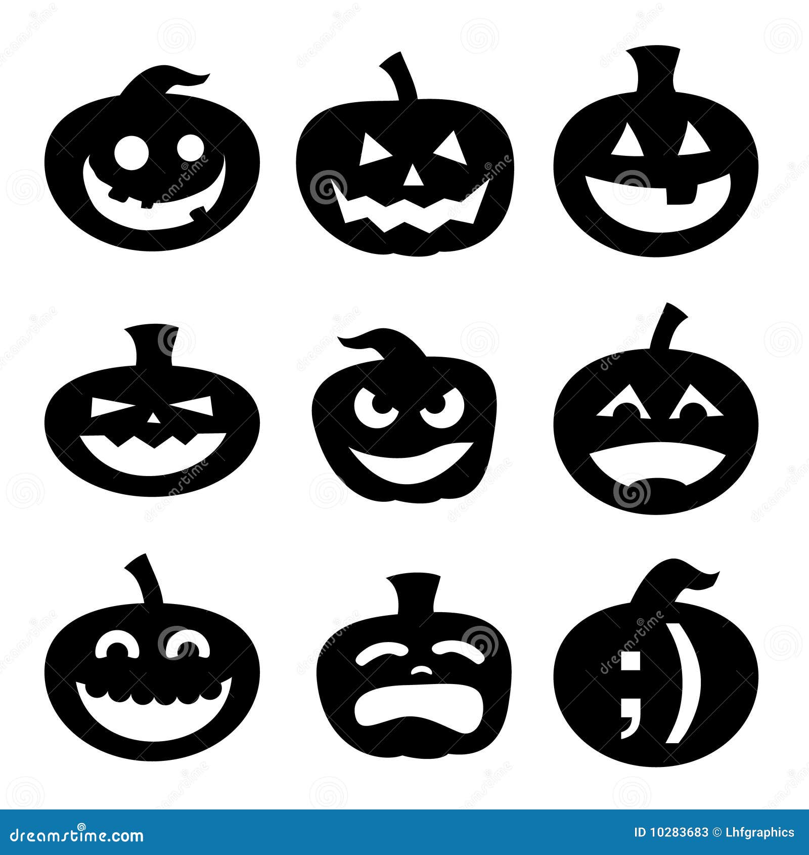 halloweenkürbisschattenbilder vektor abbildung