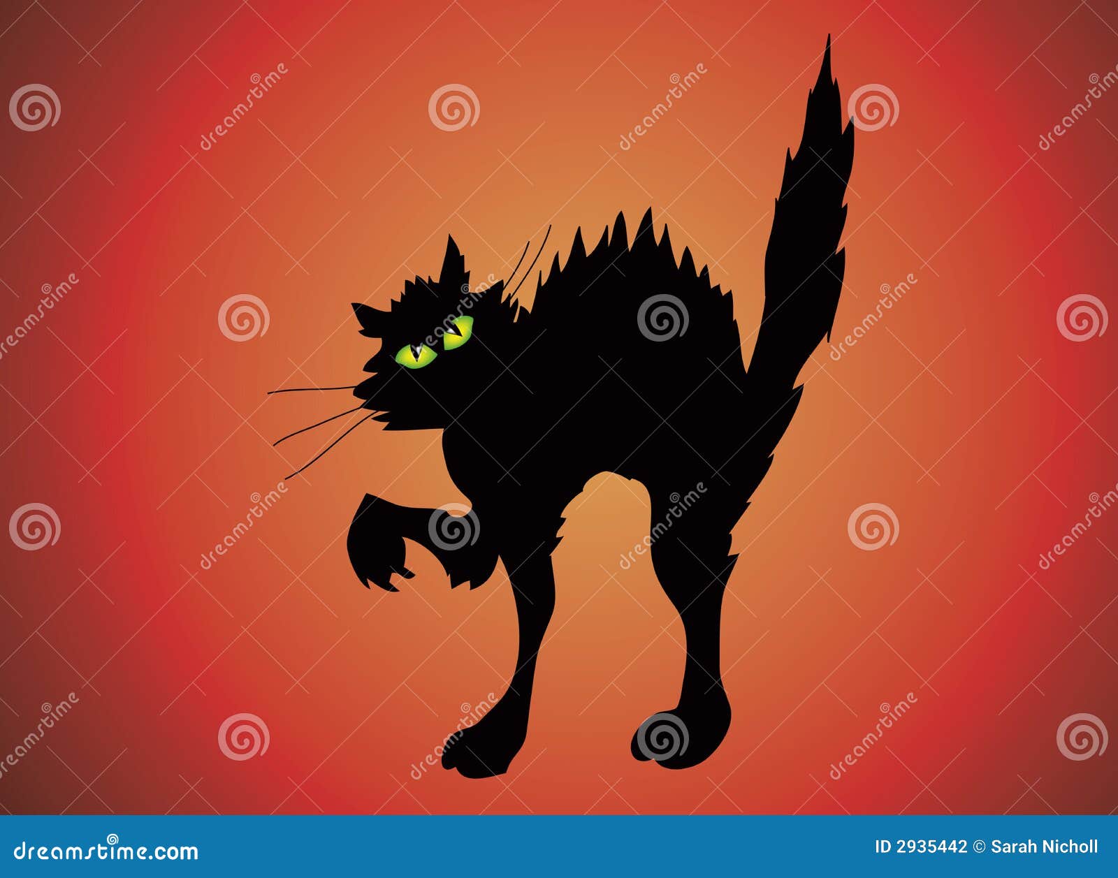 Halloween-Katze stock abbildung. Illustration von schwarzes - 2935442