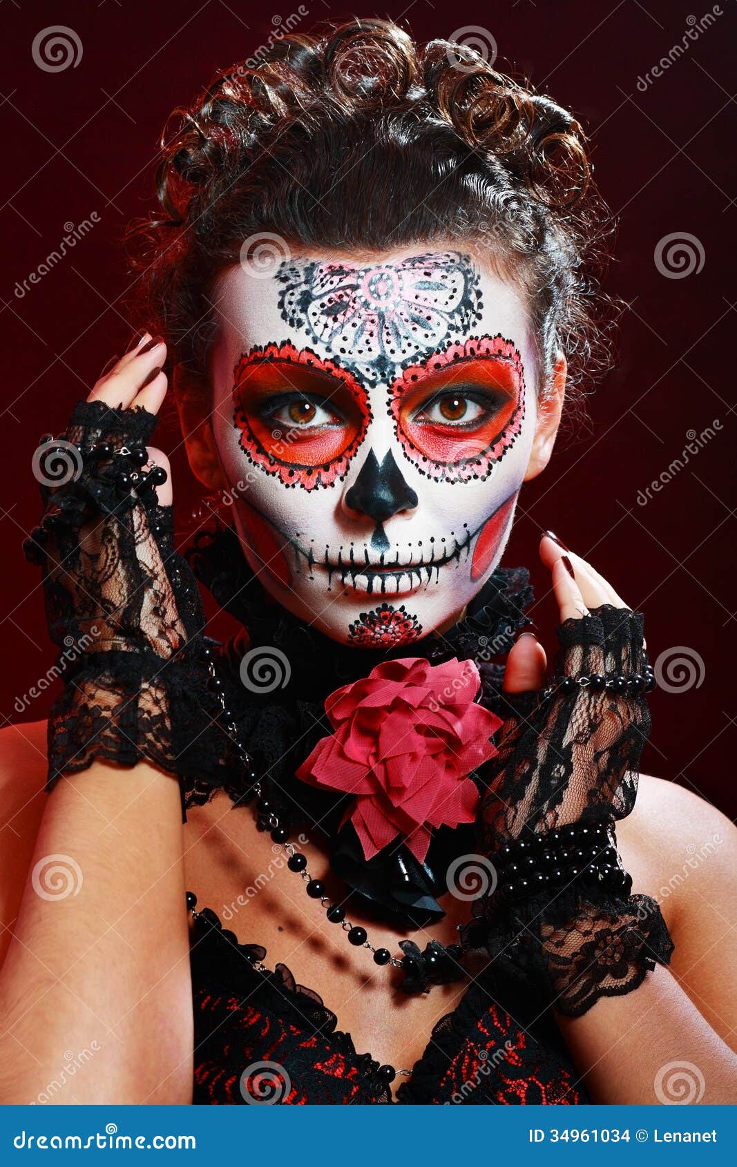 Halloween Make Up Sugar Skull Stock Images - Image: 34961034