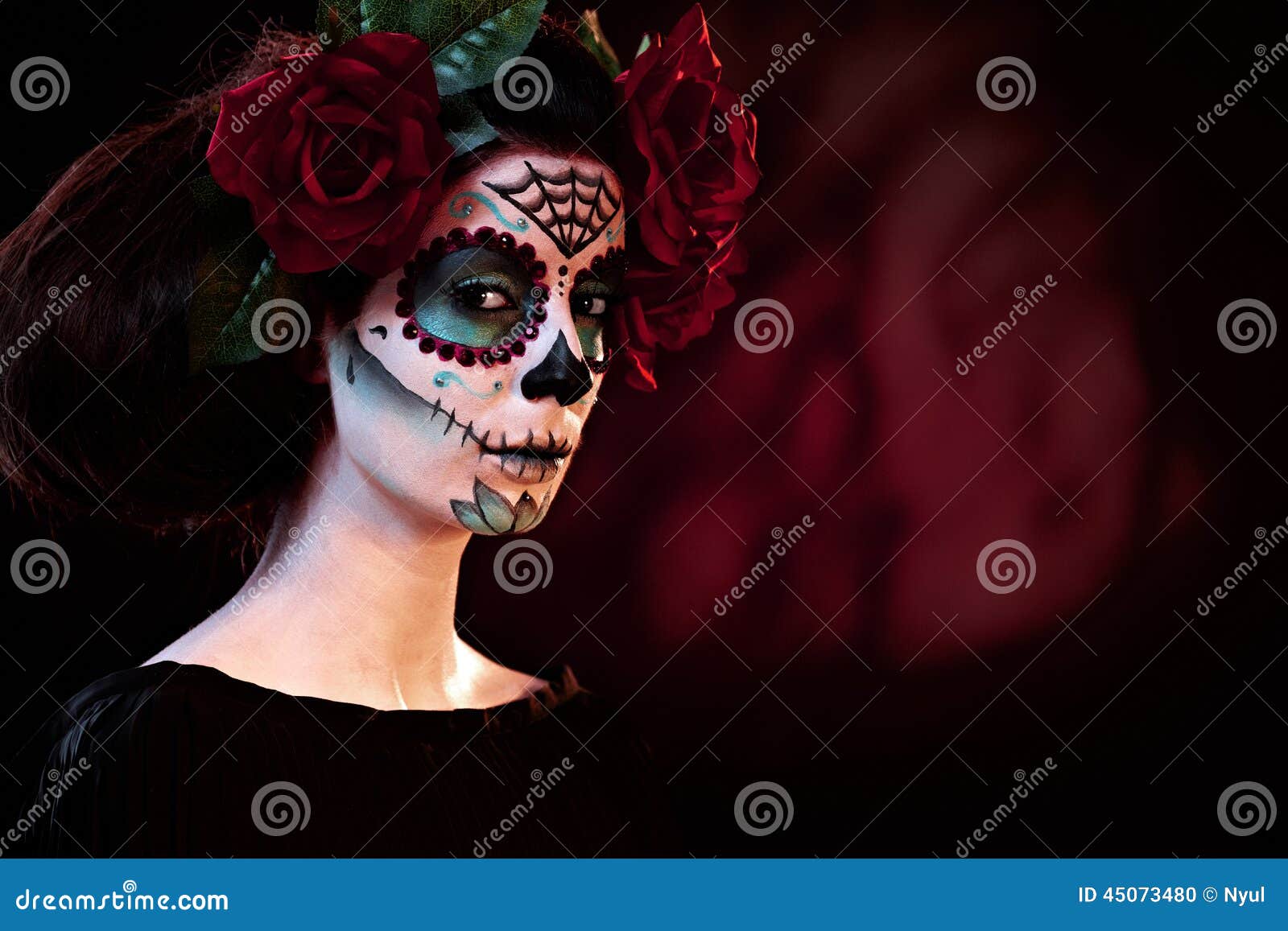 halloween makeup santa muerte mask