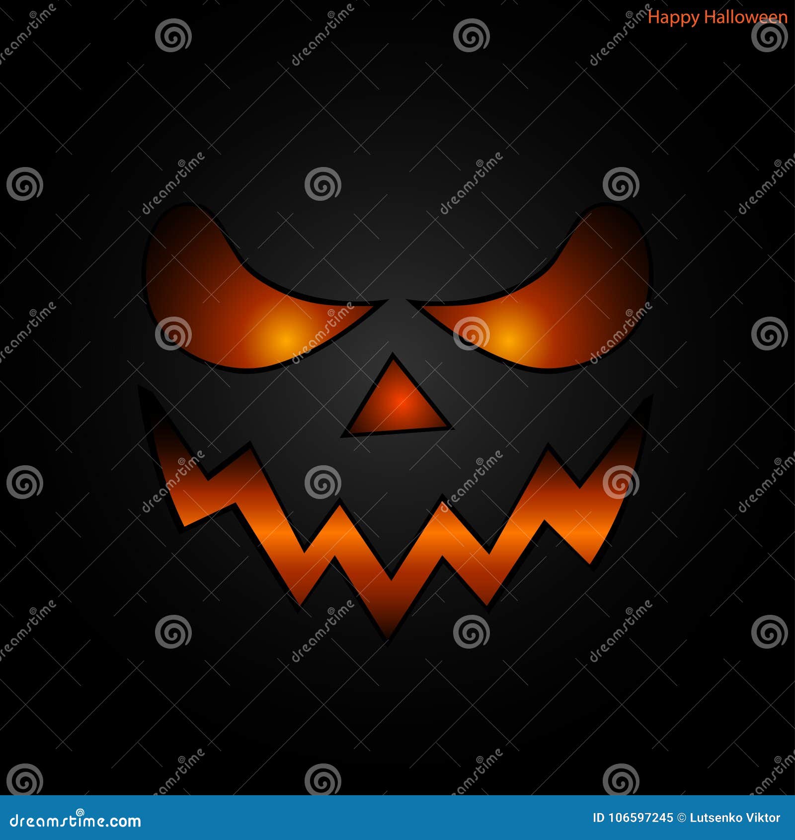 Halloween Mask Face Background Stock Illustration - Illustration of