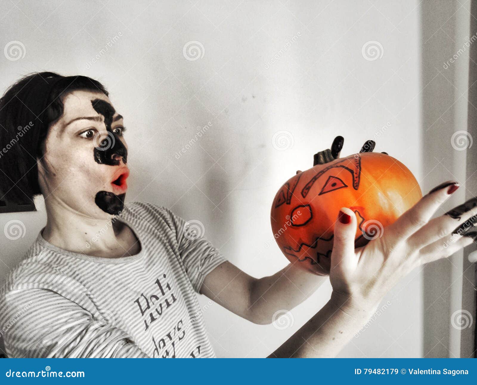 Halloween mask stock image. Image of pumpkin, surprise 79482179