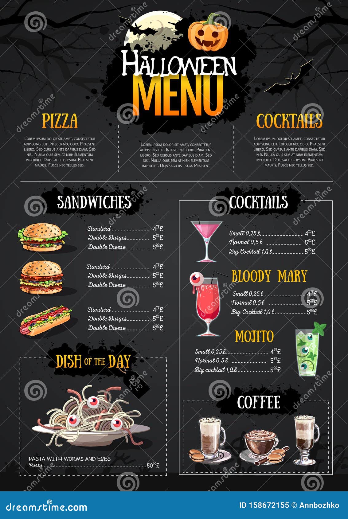 Halloween Menu Design With Jack O Lantern Restaurant Menu Stock Vector halloween-menu-design-with-jack-o-lantern-restaurant-menu-stock-vector