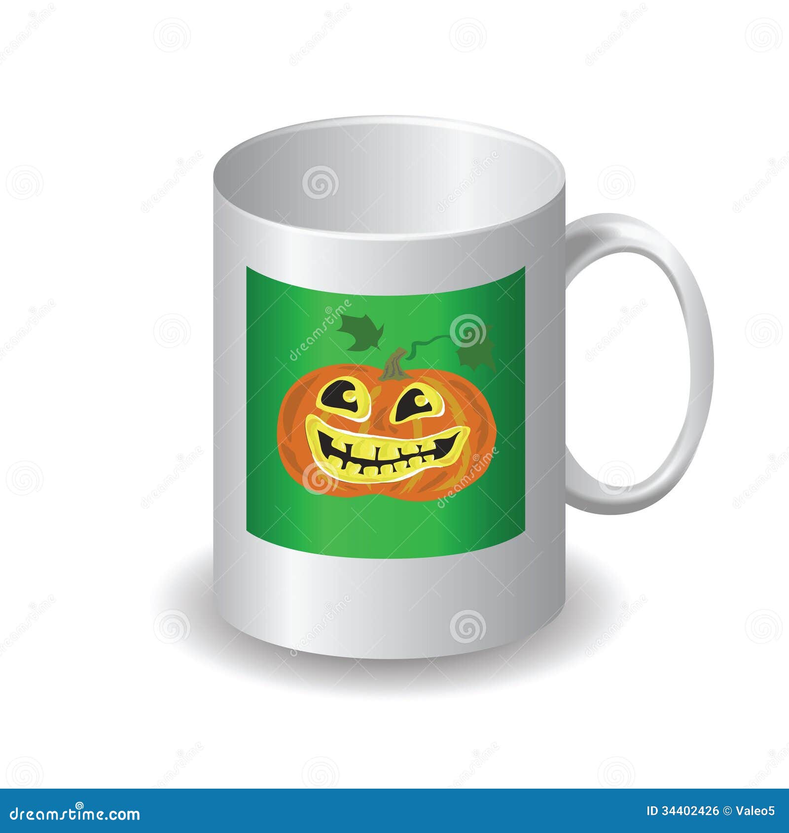 Halloween mug stock illustration. Illustration of haunting - 34402426