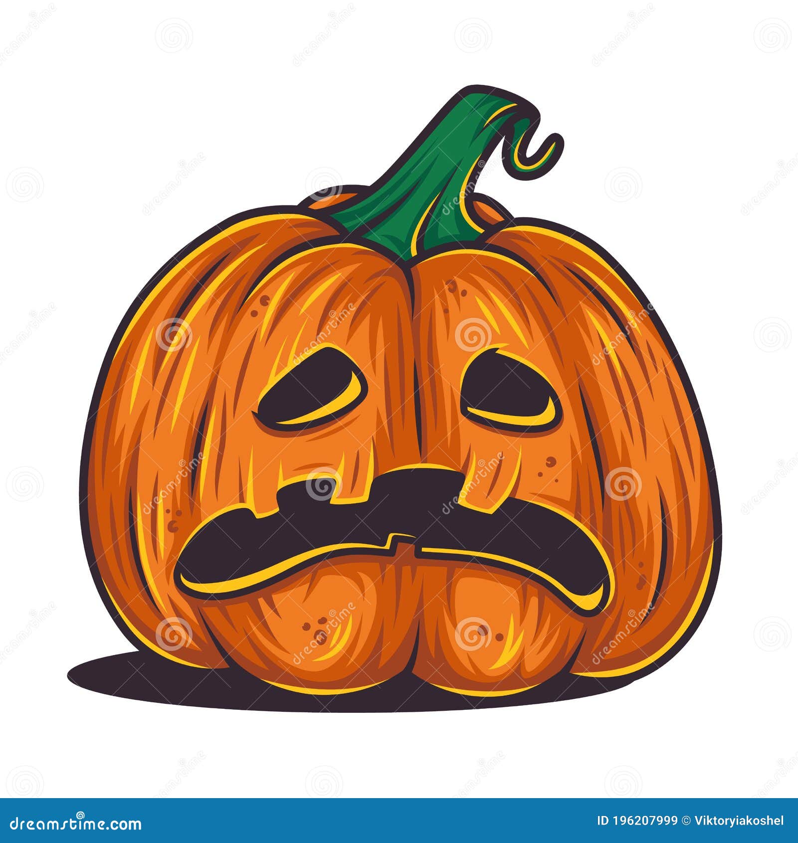 Halloween October Pumpkin Set with Face Emotion Stock Vector ...