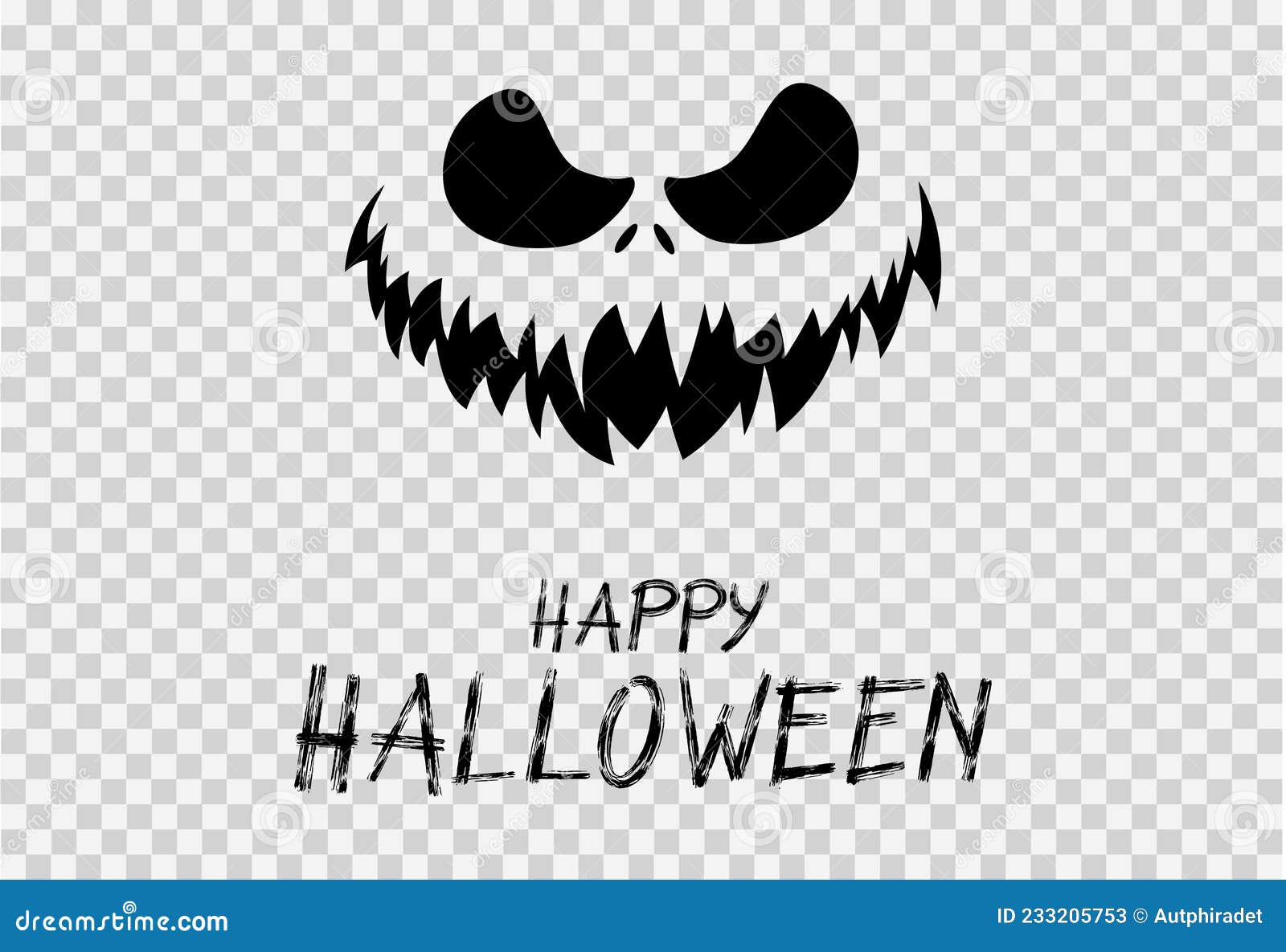 Scary pumpkin face on transparent background PNG - Similar PNG