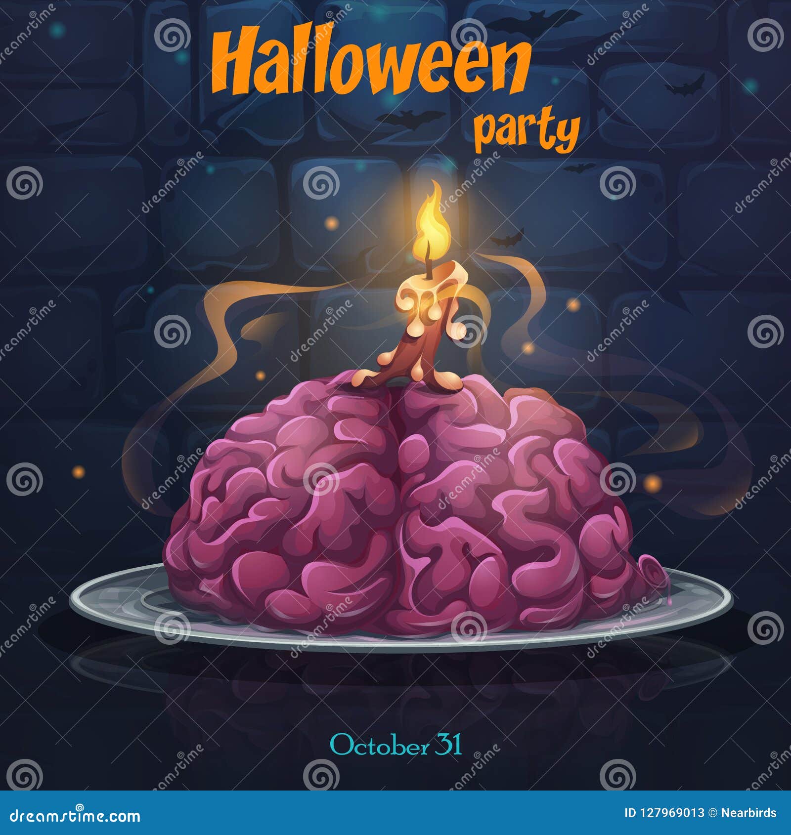 halloween party - brains on the plate