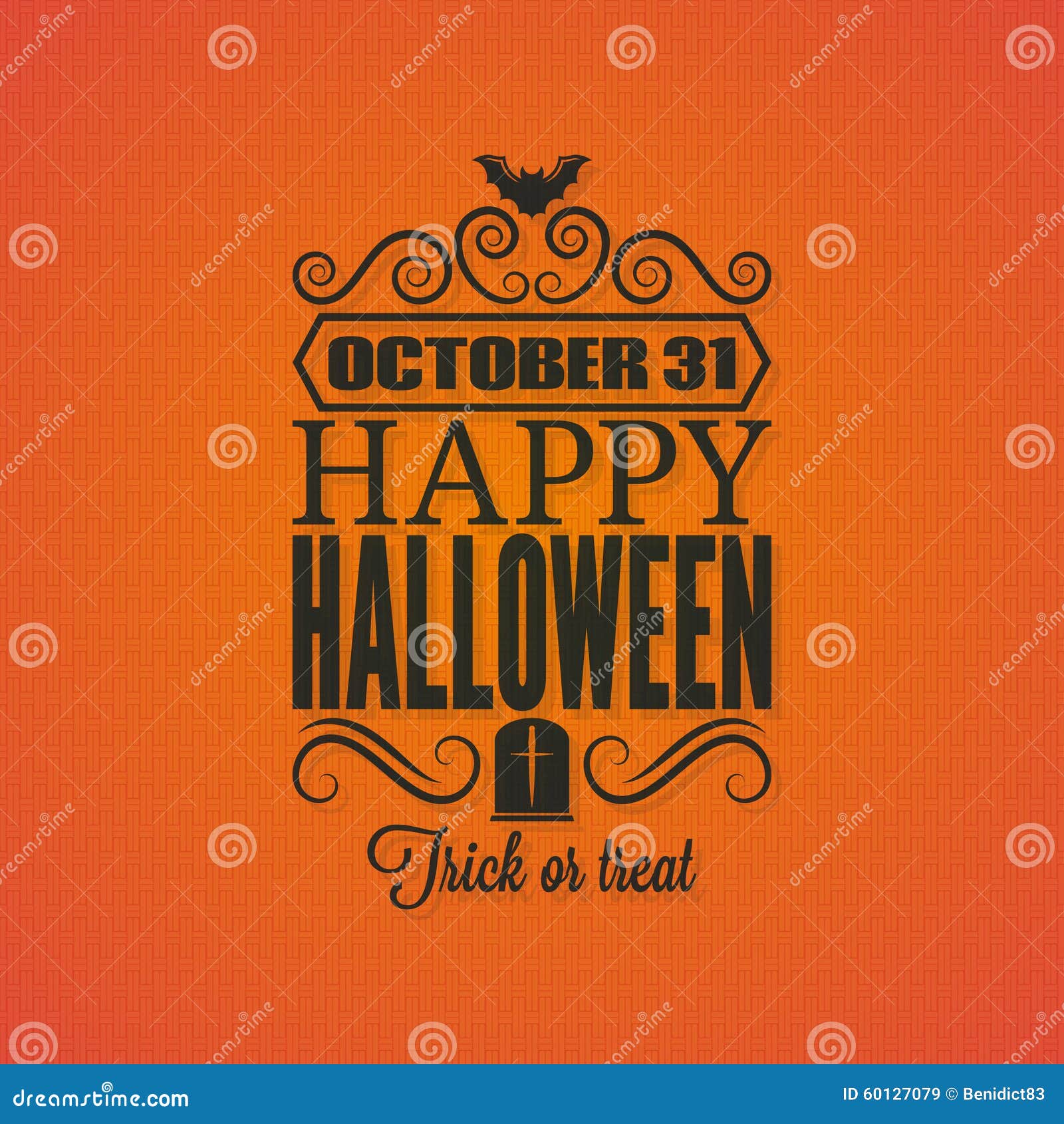Halloween Party Invitation Card Background Stock Vector Illustration