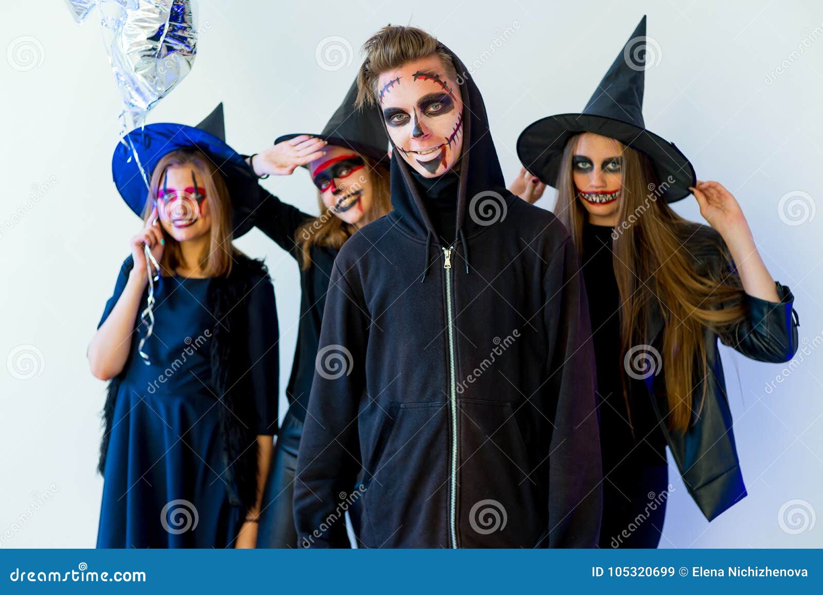 People in Halloween Costumes Stock Image - Image of happiness ...