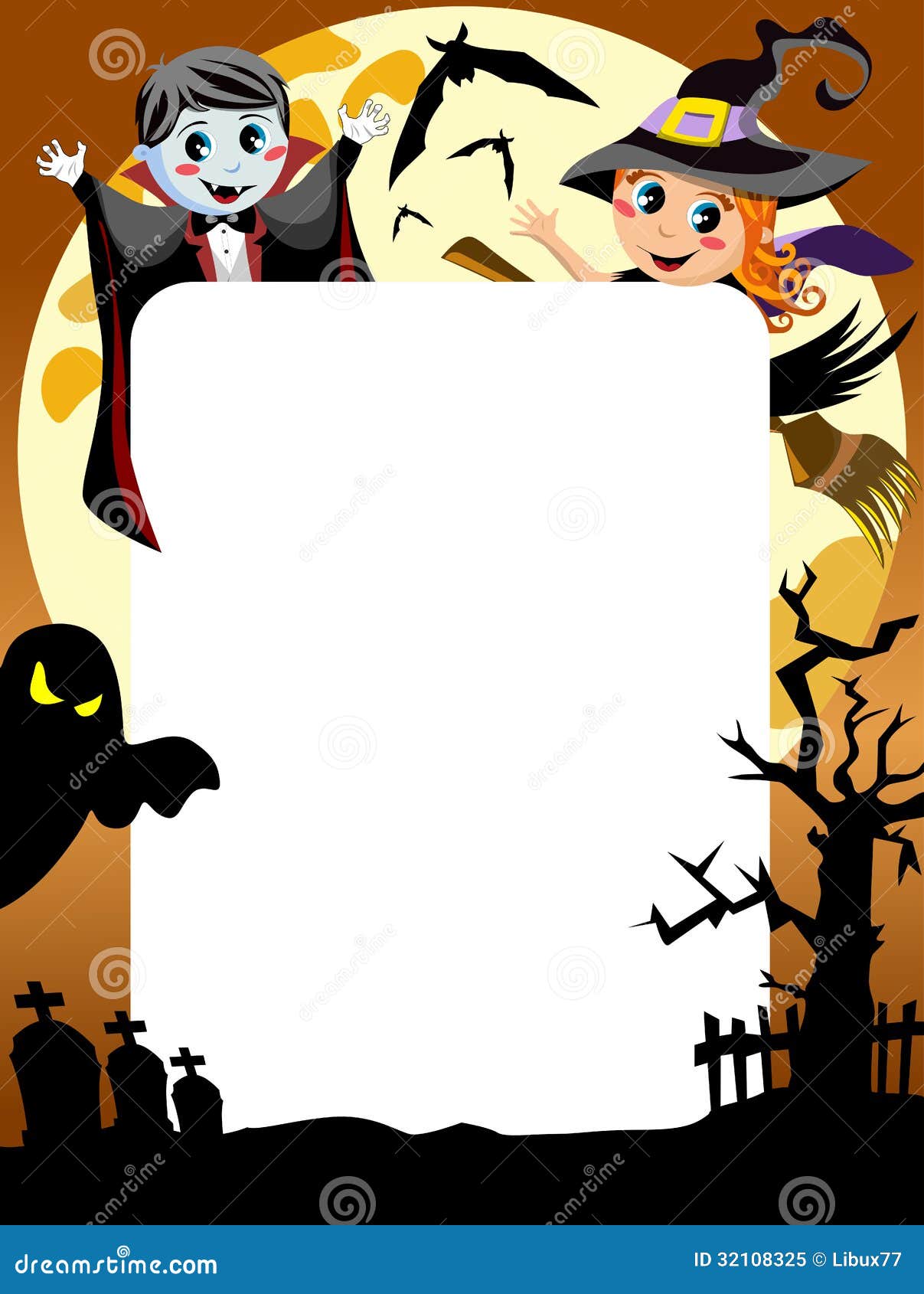Halloween Photo Frame stock vector. Illustration of fall ...
