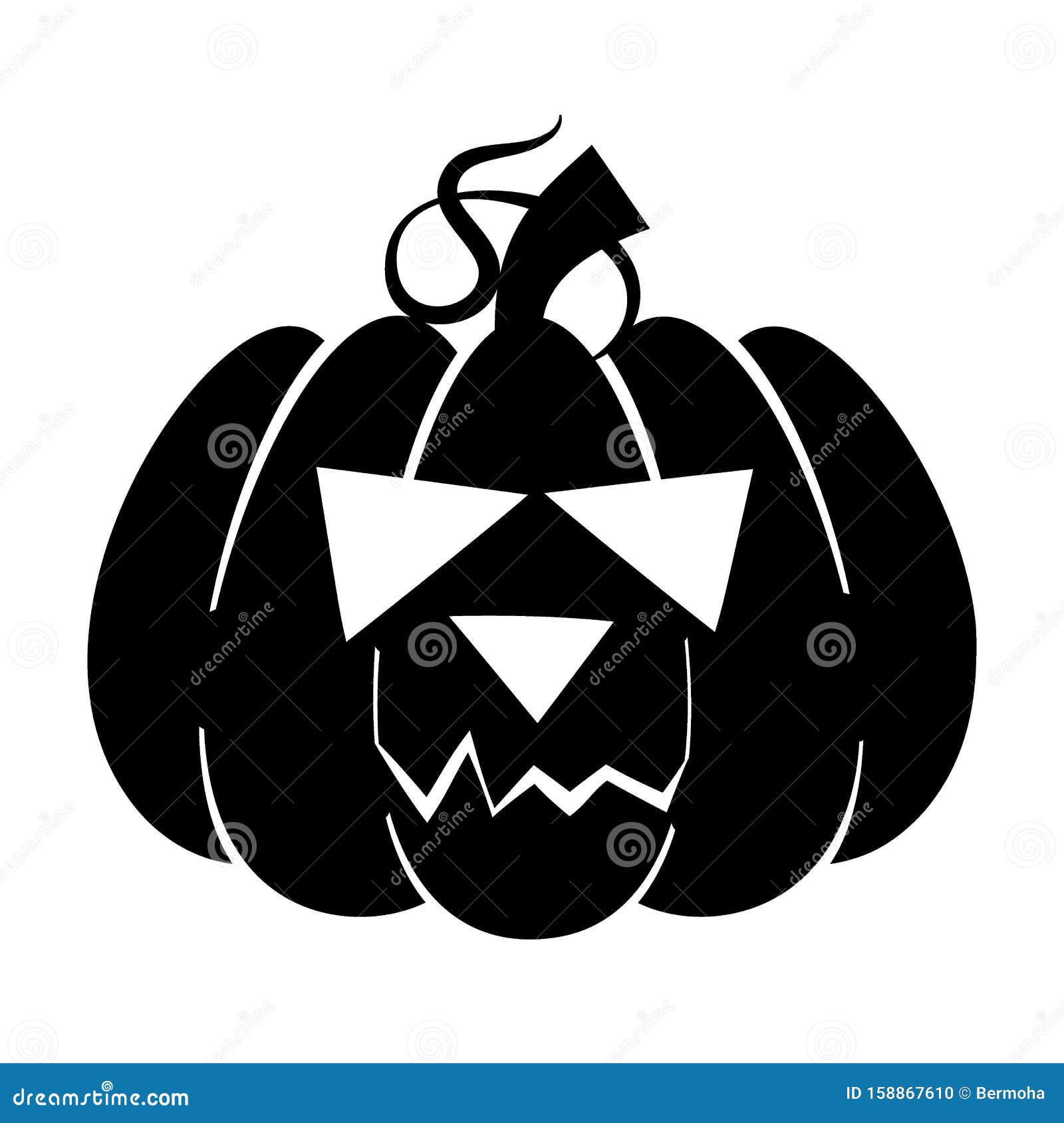 Halloween Pompoen Pompoen Emoties Voor Snijden Sjabloon Voor Lasersnijden Vector Illustratie Illustration of vakantie, griezelig: 158867610