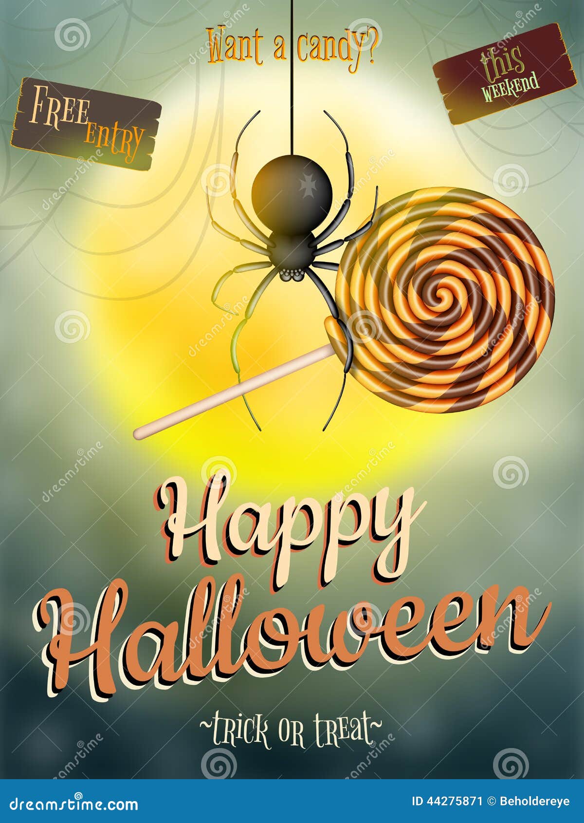 Halloween poster for holiday. EPS 10. Halloween poster for horror holiday design. EPS 10 vector file included.