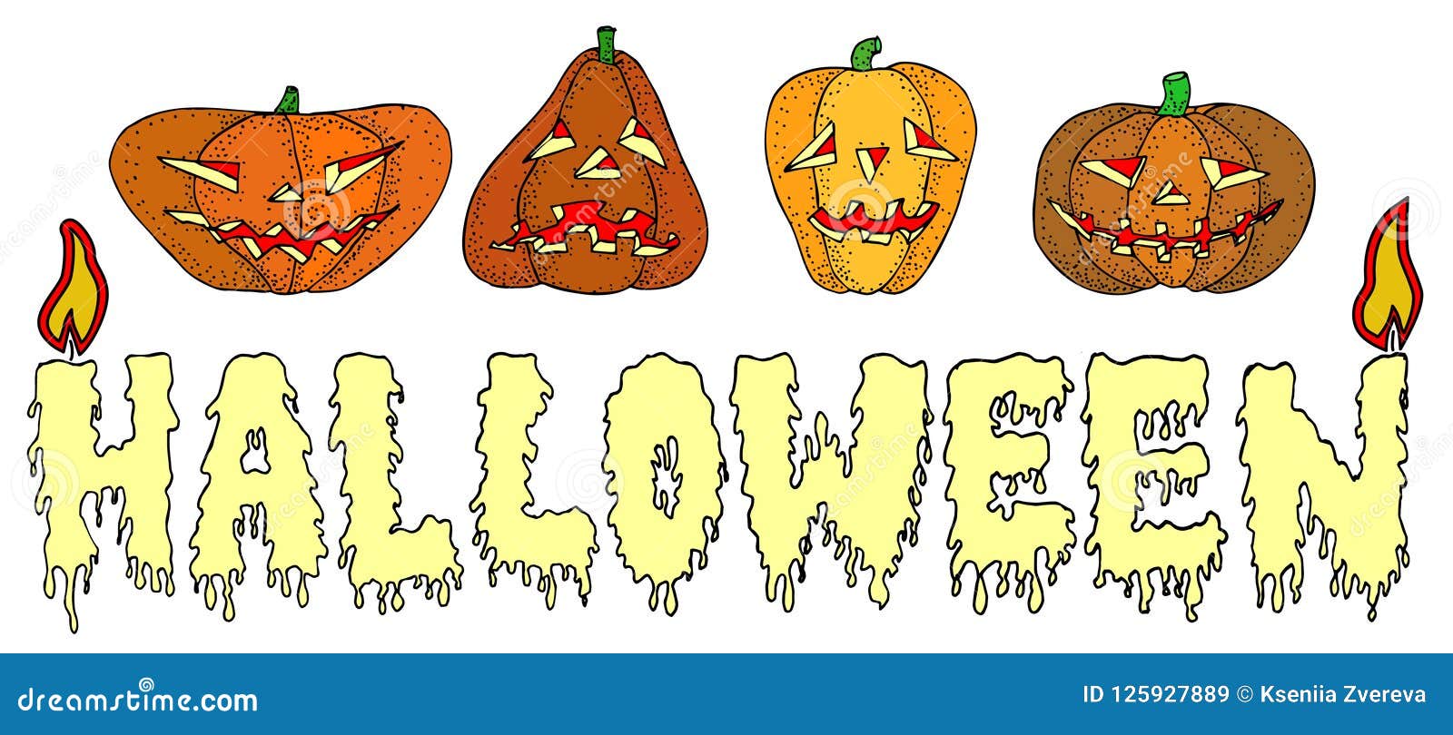 Halloween Pumpkin Banner for Web Stock Vector - Illustration of ...