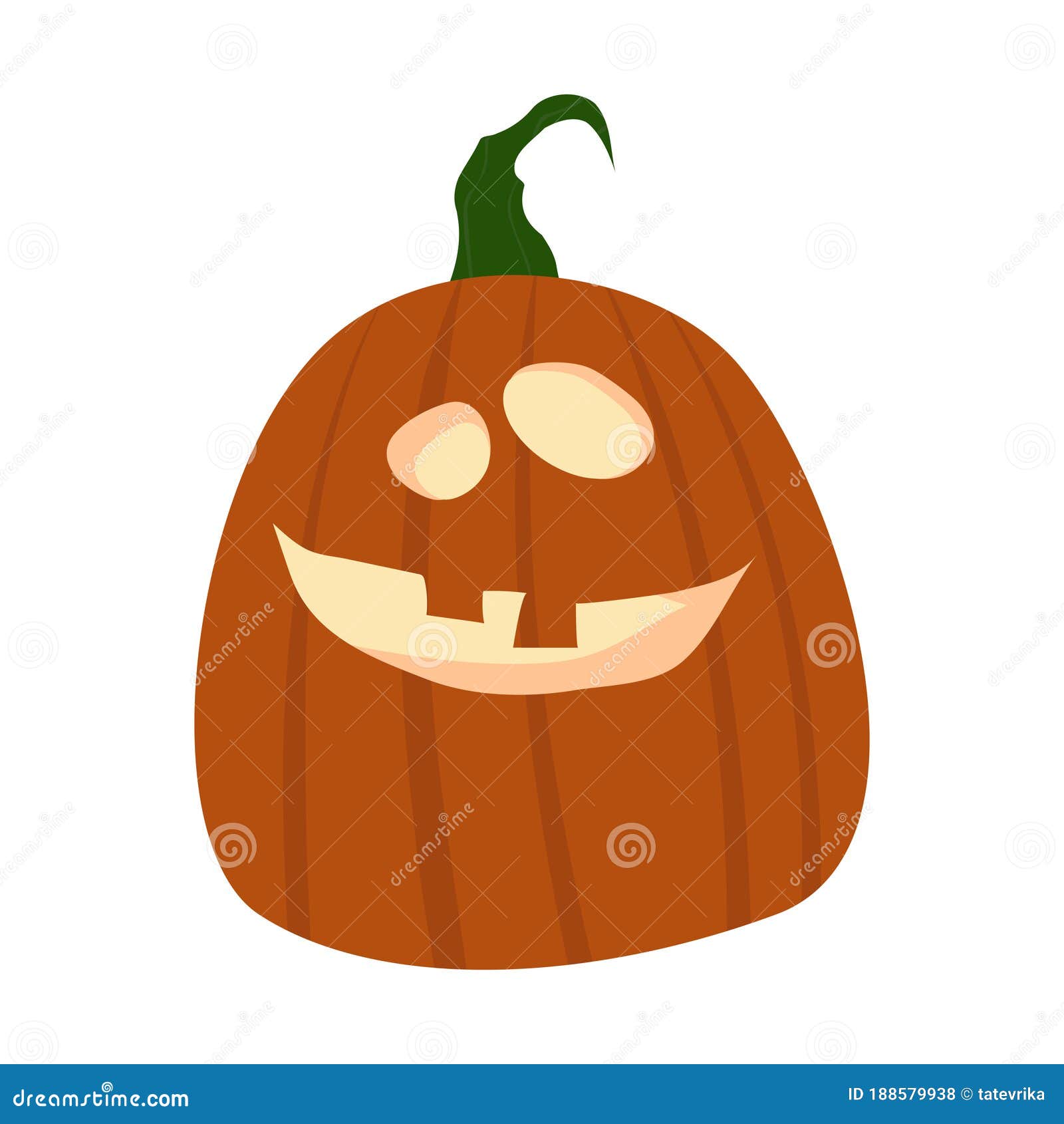 Halloween Pumpkin Funny and Cute. Vector Illustration Stock Vector ...