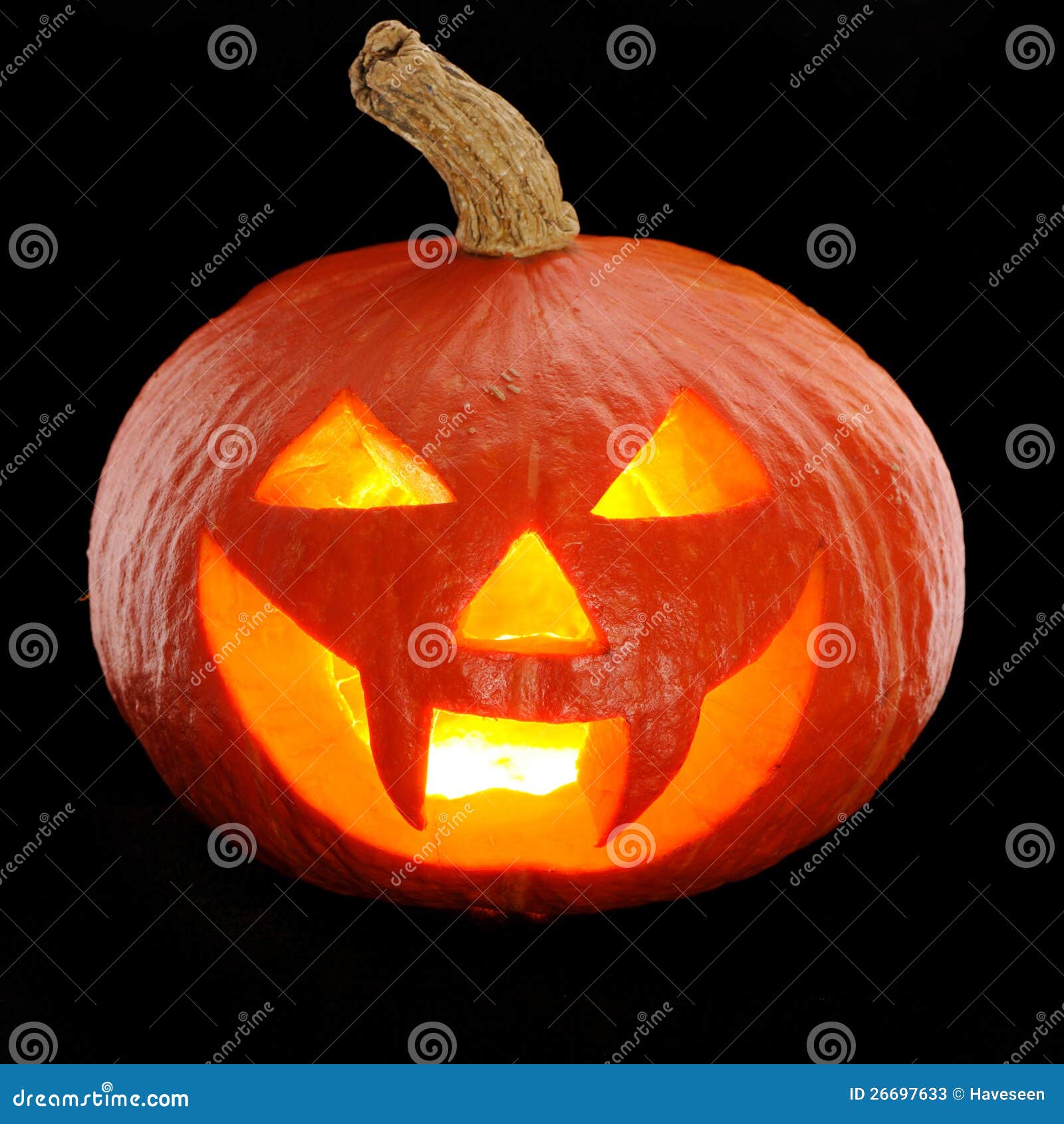 Halloween Pumpkin Jack O Lantern Stock Image - Image of vampire ...