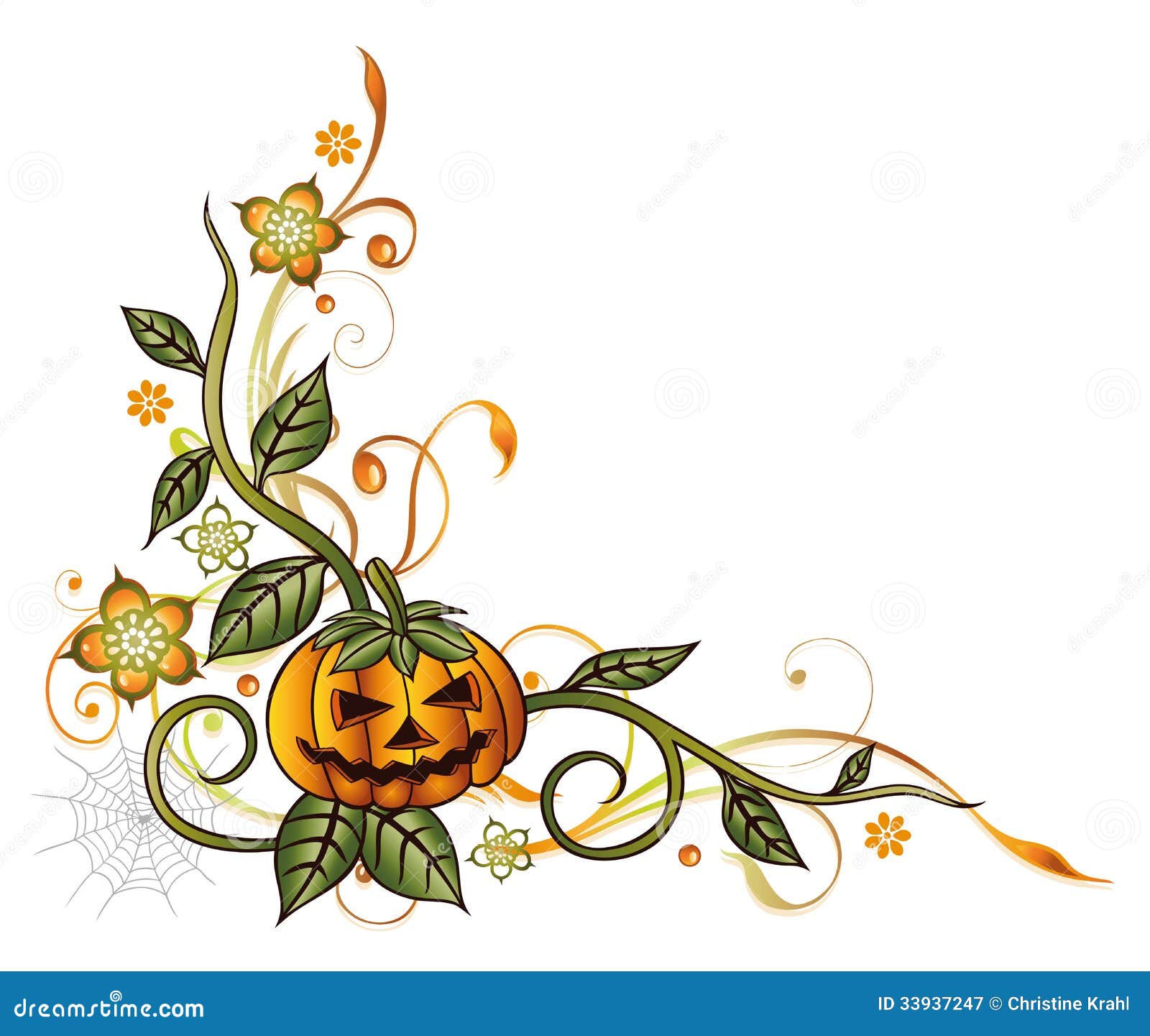 Halloween, pumpkin, leaves stock vector. Illustration of ...