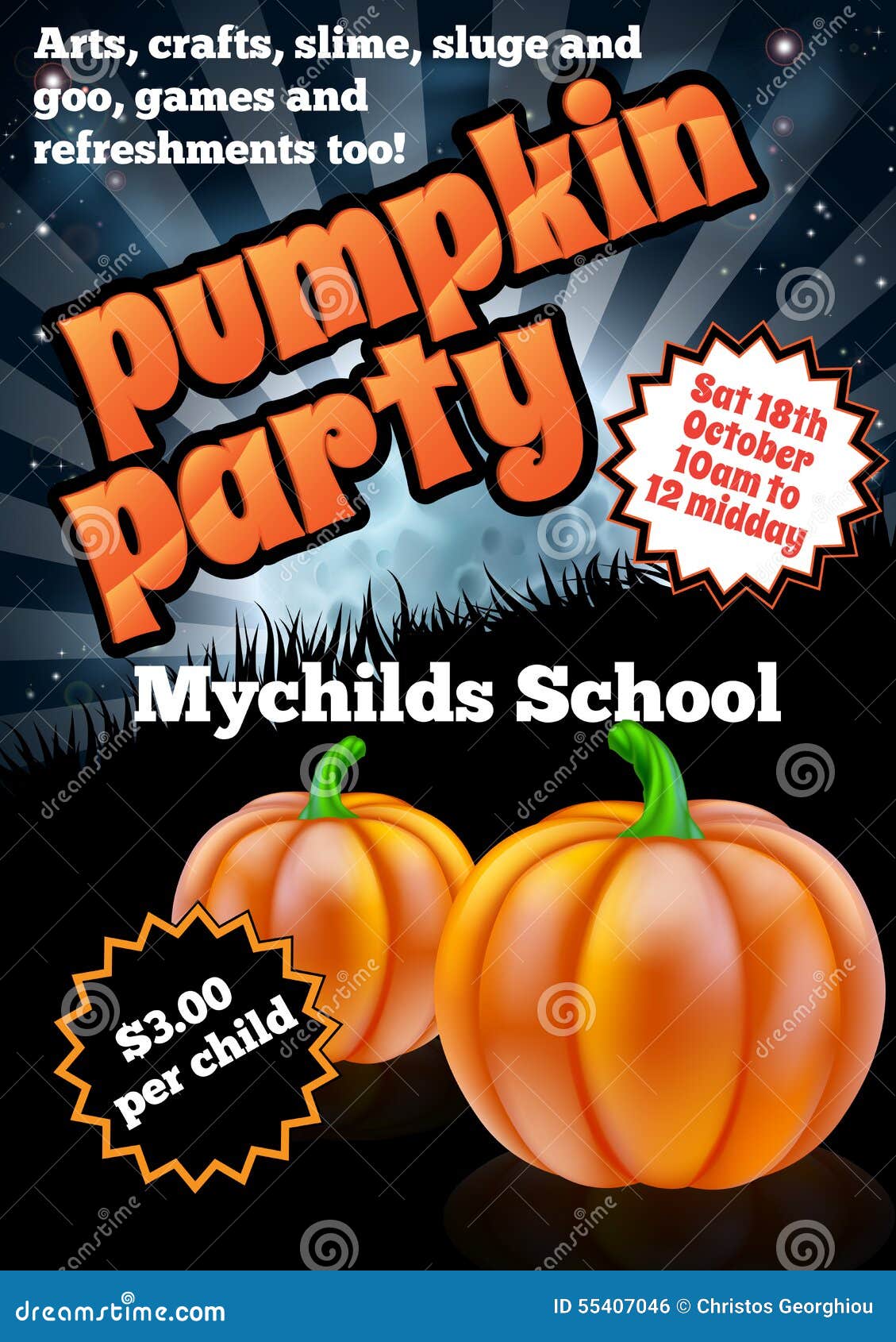 halloween pumpkin party flier