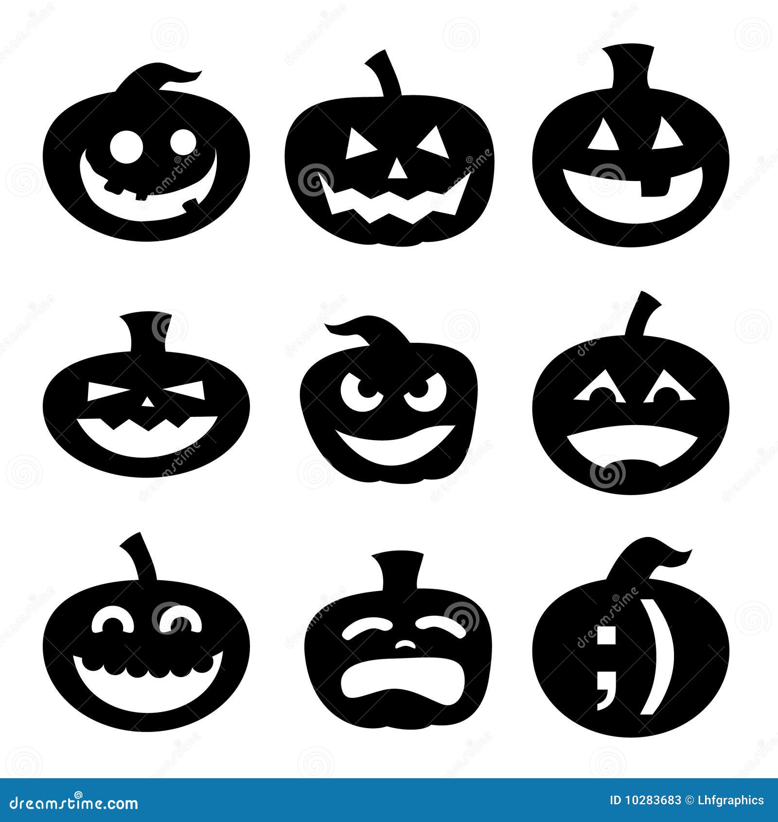 halloween pumpkin silhouettes