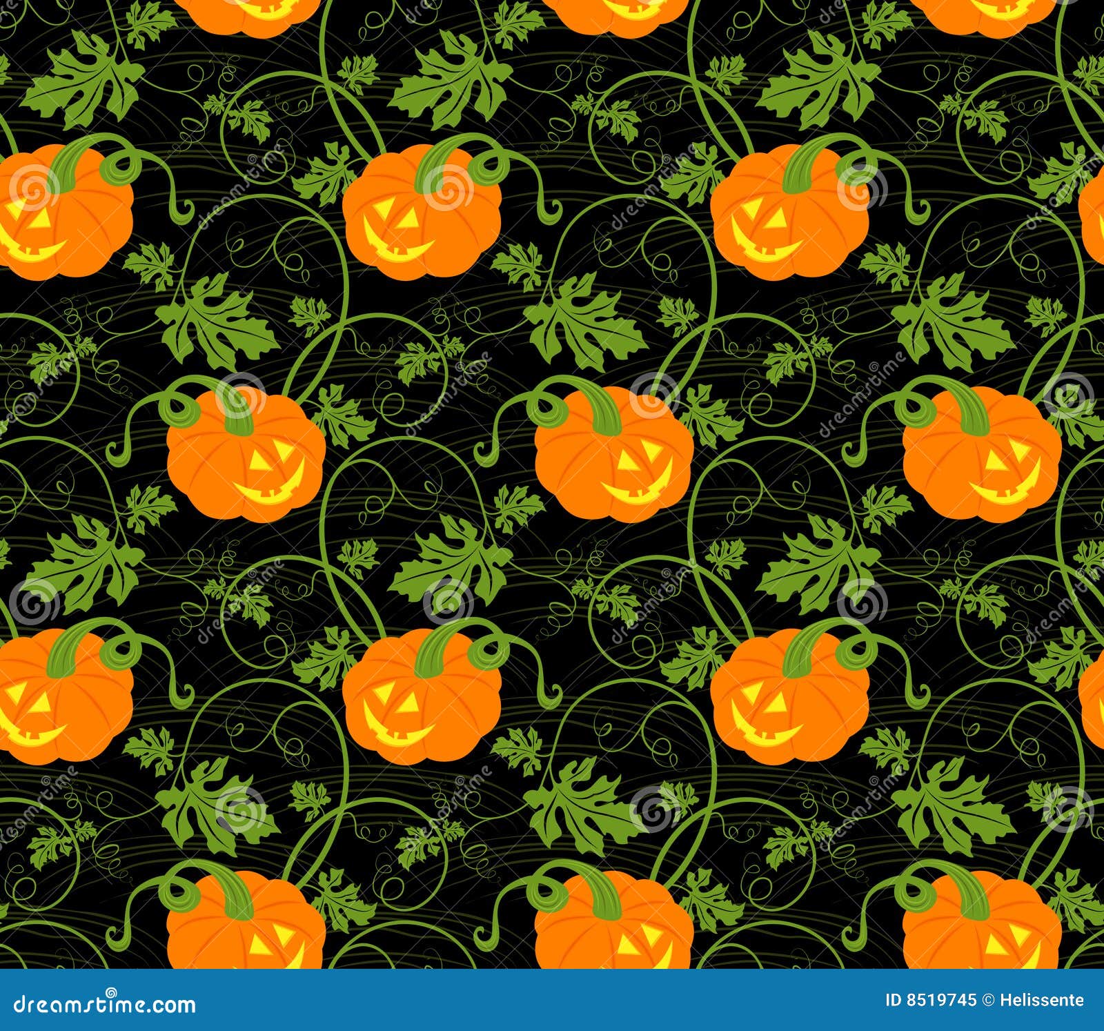 Halloween Pumpkins Background Pattern Stock Vector - Illustration of ...