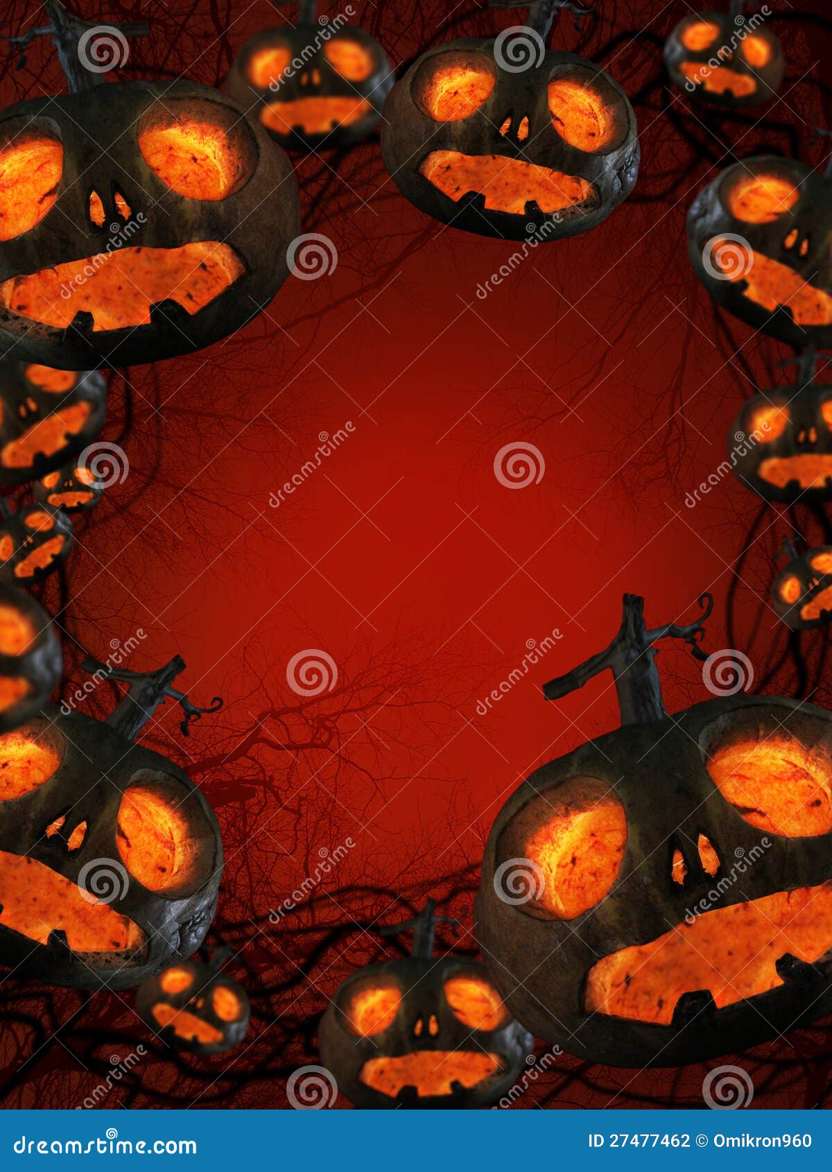 Halloween Pumpkins at Night Stock Photo Image of october, orange