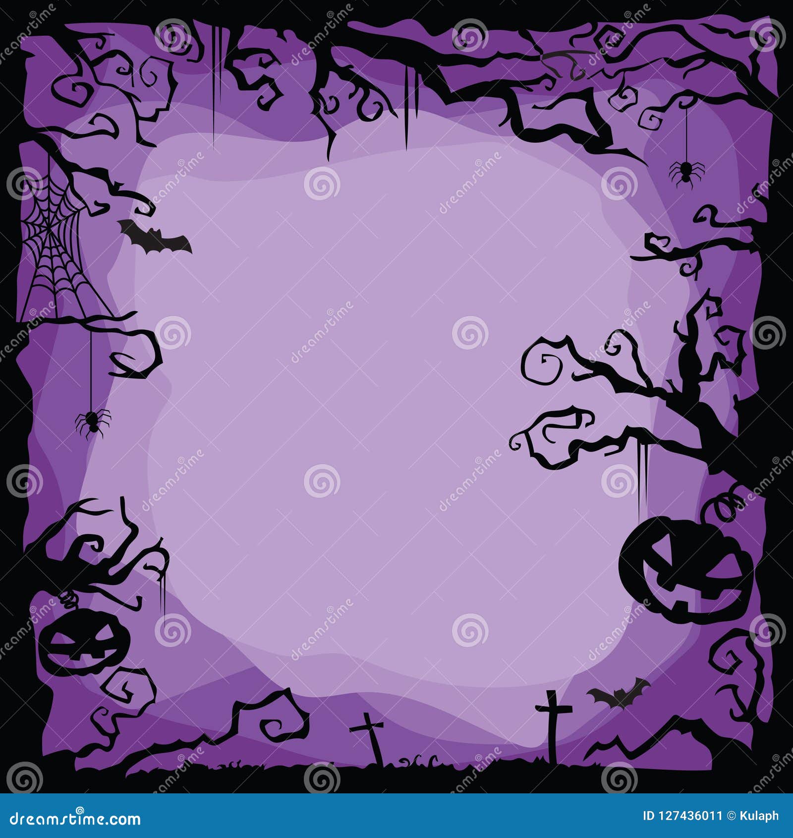 Halloween Bat Purple Backgrounds Vector Illustration | CartoonDealer