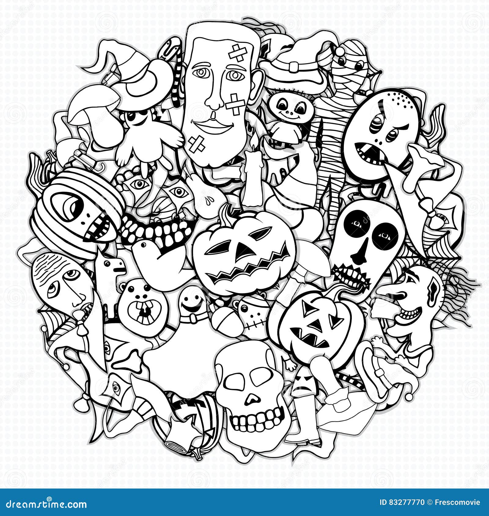 Download Halloween Round Illustration. Stock Vector - Illustration ...