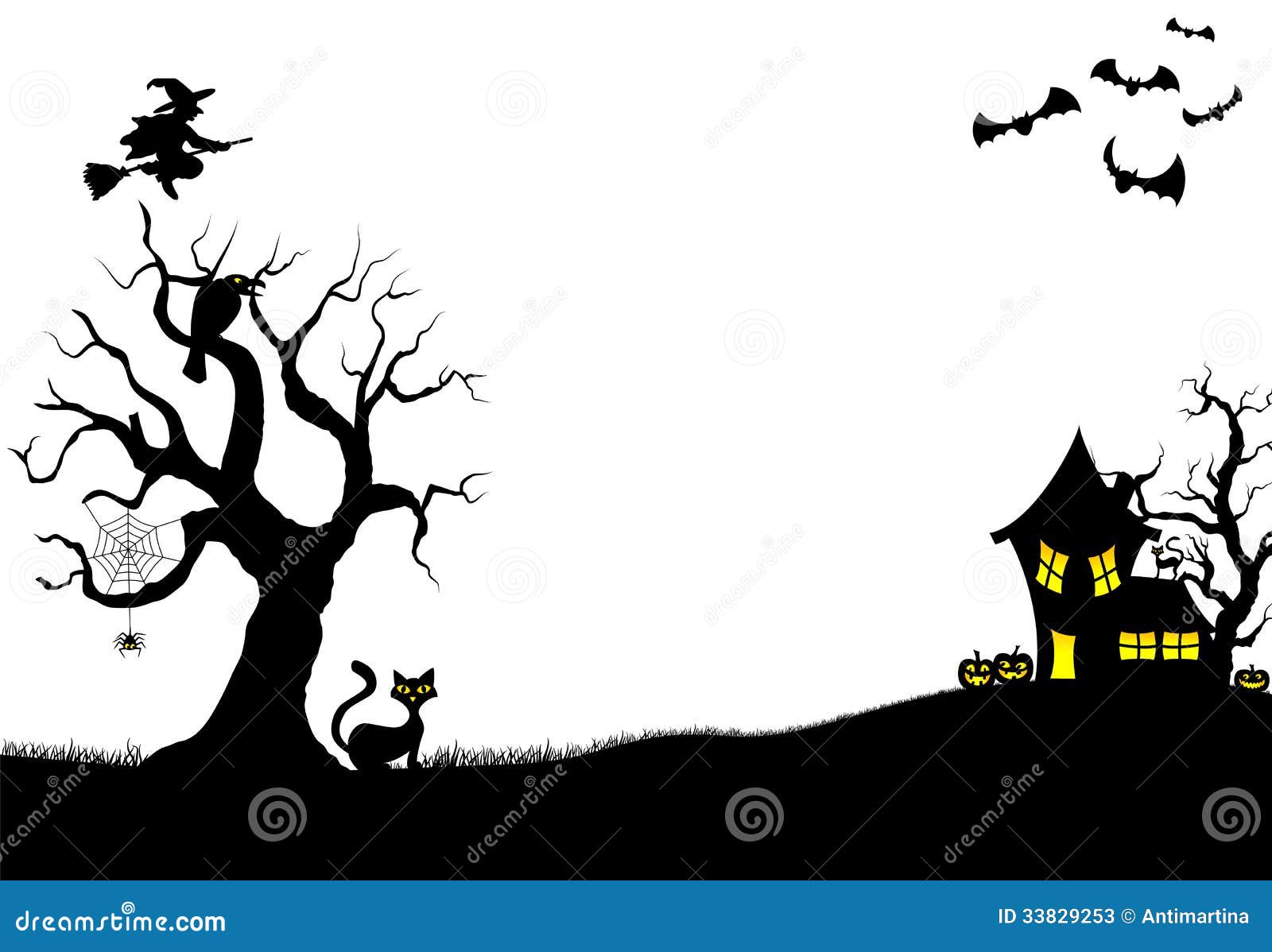 Download Halloween Silhouette Background Stock Vector ...