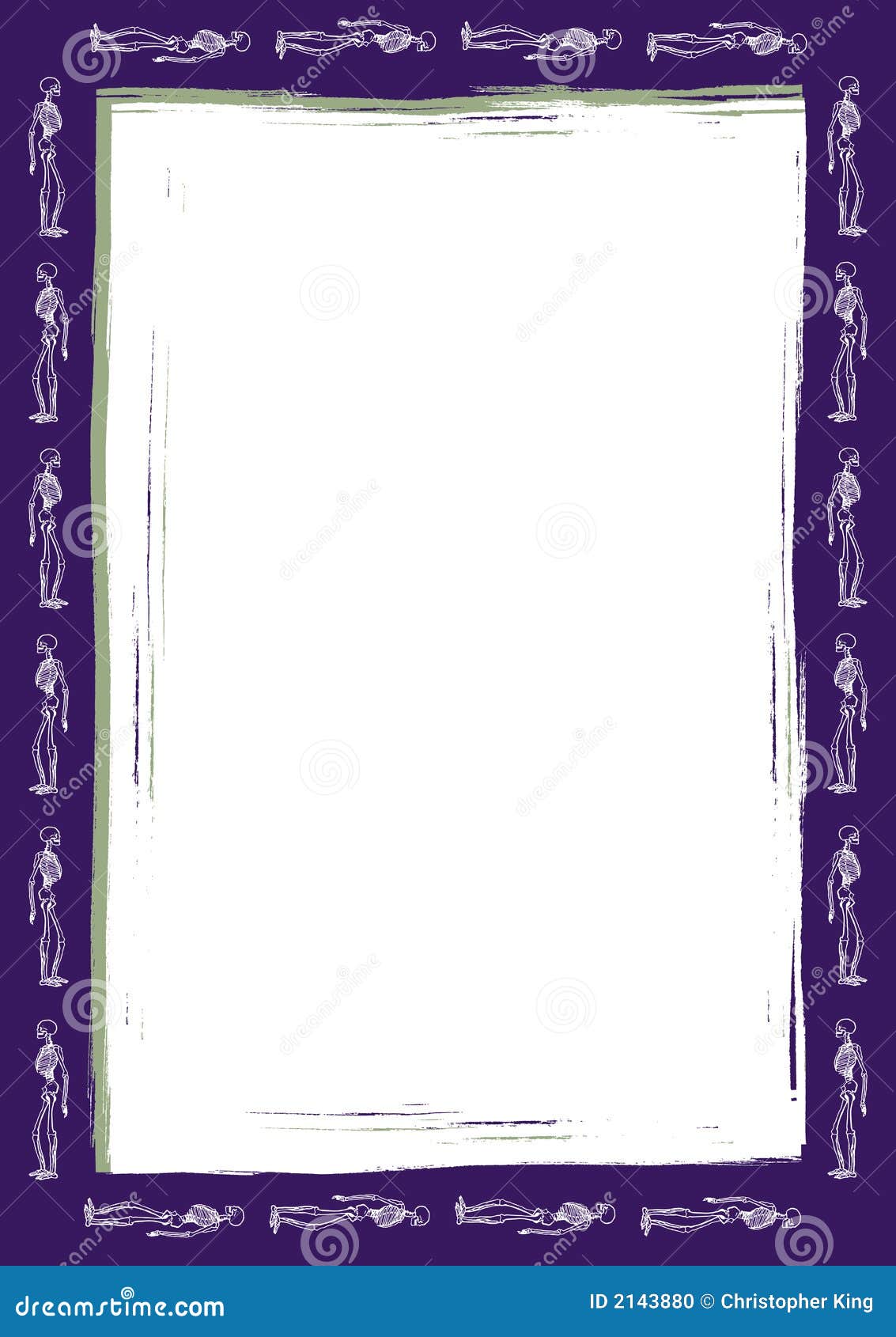 Halloween Skeleton Border stock illustration. Image of cartoon - 2143880