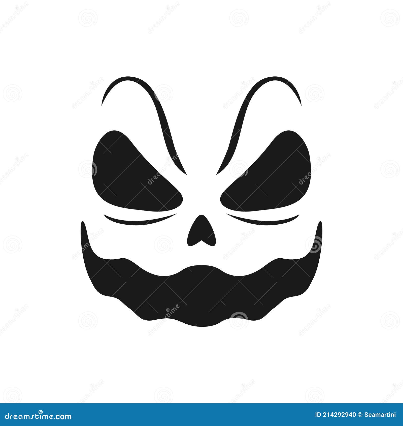 Halloween smiling face vector icon, scary evil - Stock Illustration  [102158587] - PIXTA