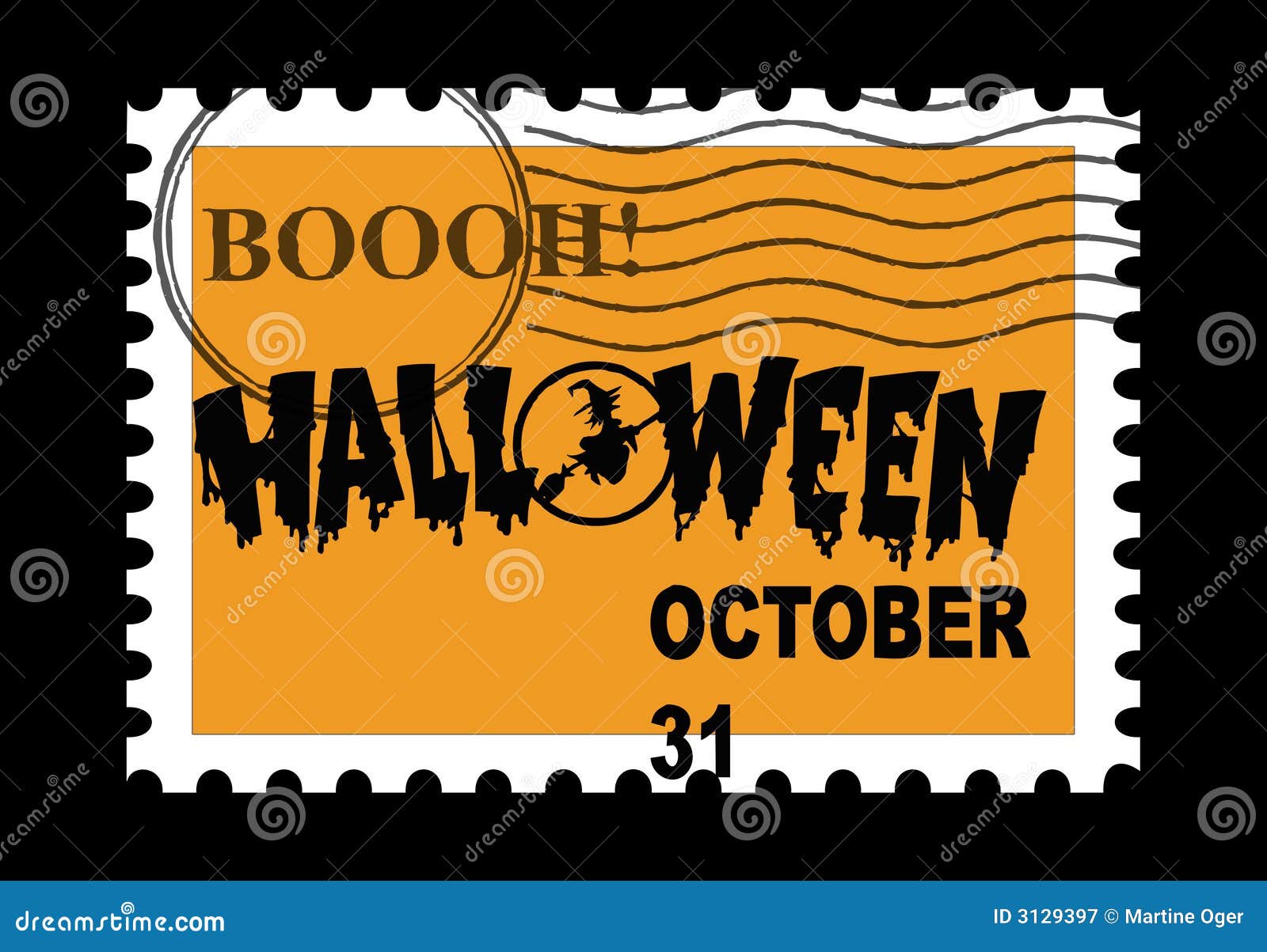 Halloween Stamp Royalty Free Stock Photography Image 3129397