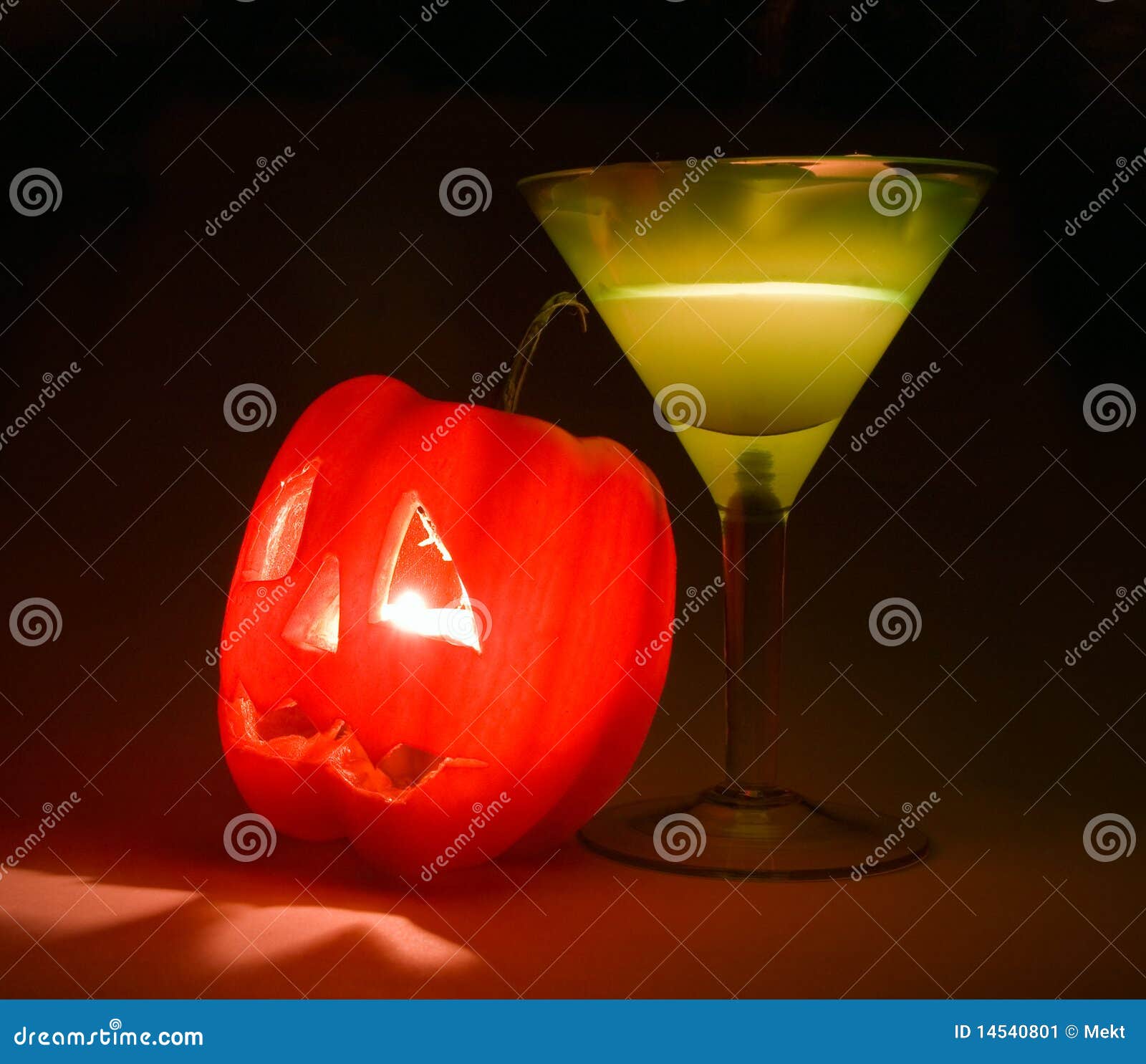 Halloween stilllife stock image. Image of goblet, yellow 14540801