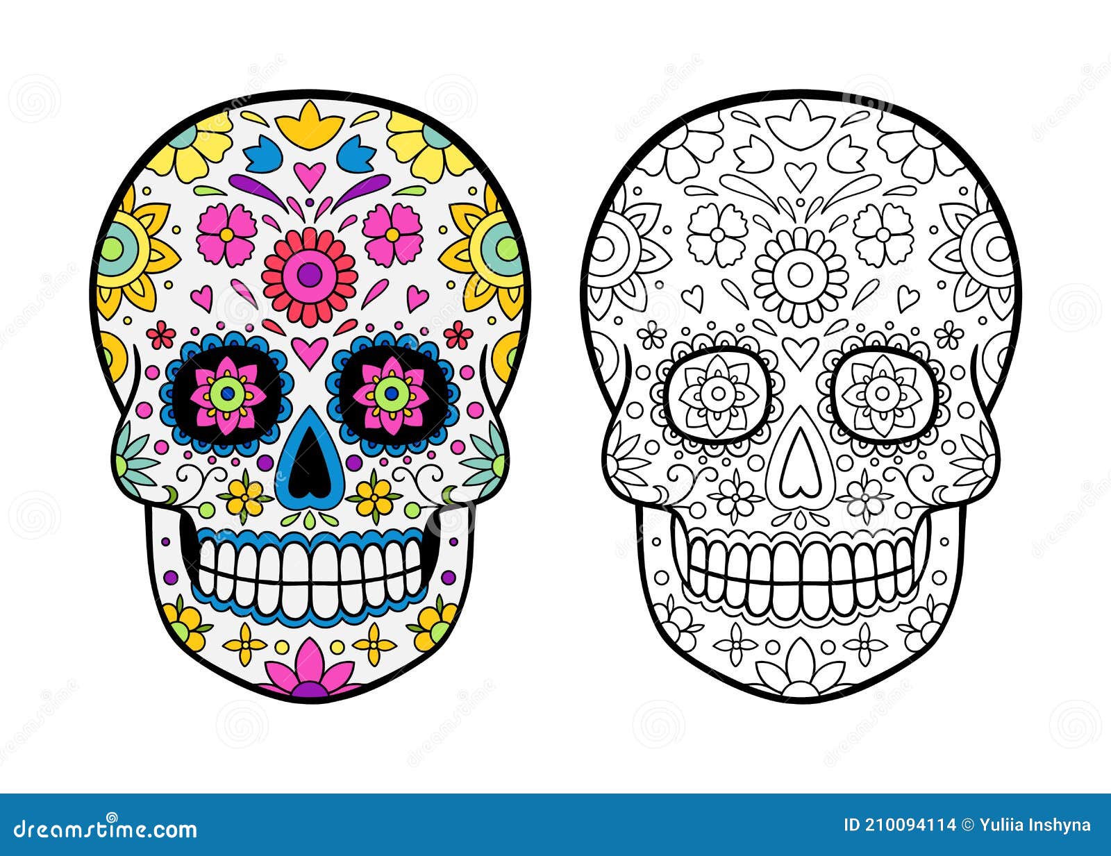 sugar skulls coloring pages