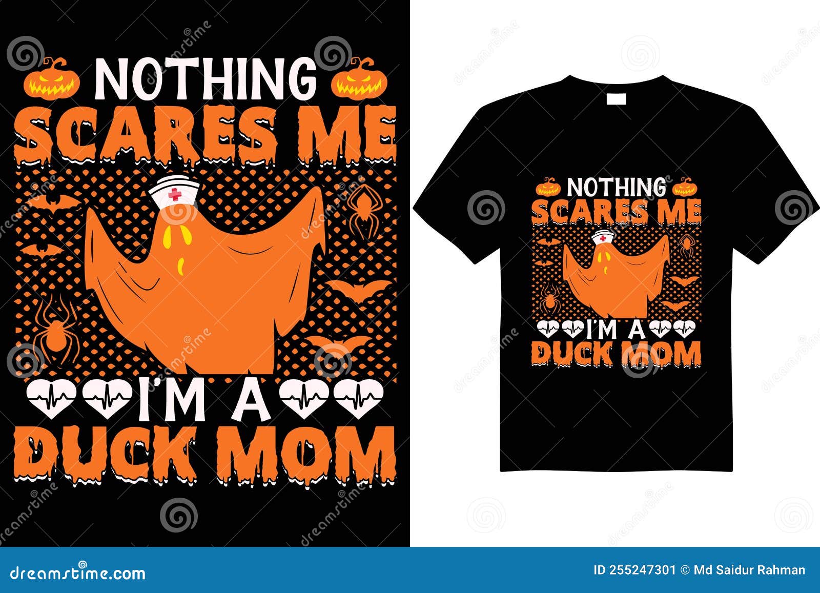 Halloween Rubber Duck T-shirt Design Vector Download