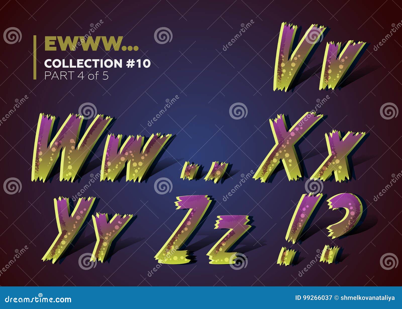 halloween theme. 3d colorful typeset for zombie apocalypse.