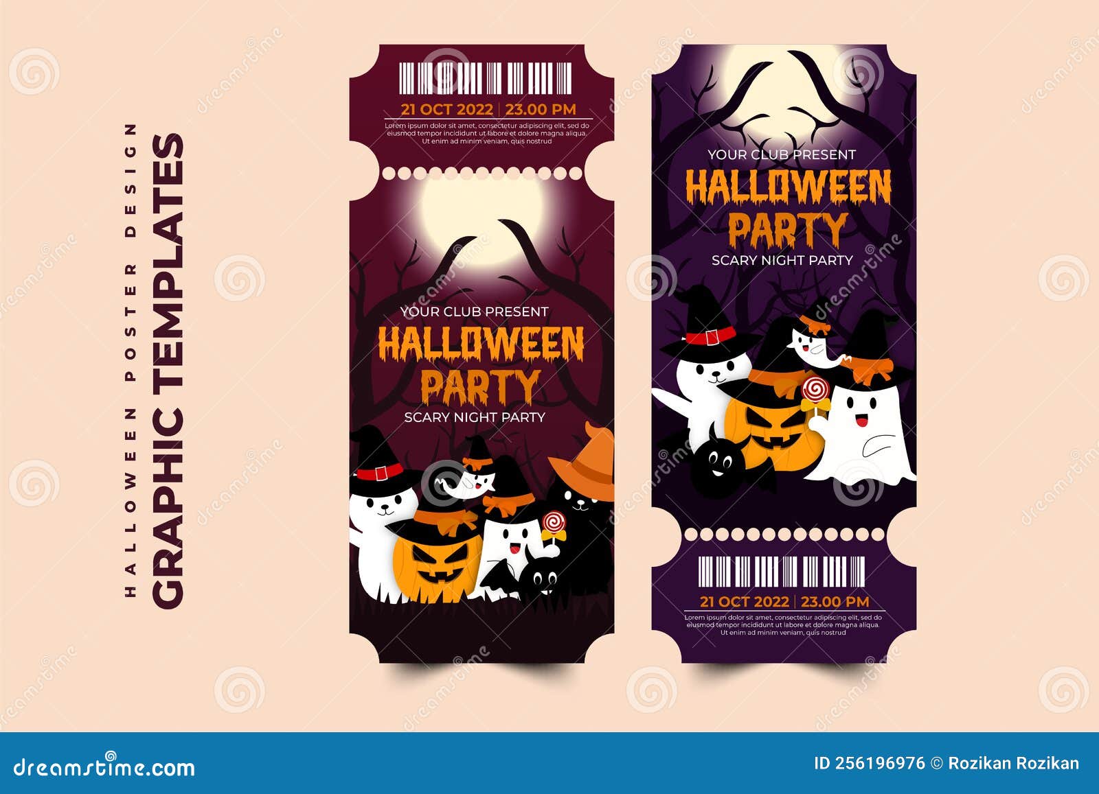 halloween themed graphic  template easy to customize simple and elegant 