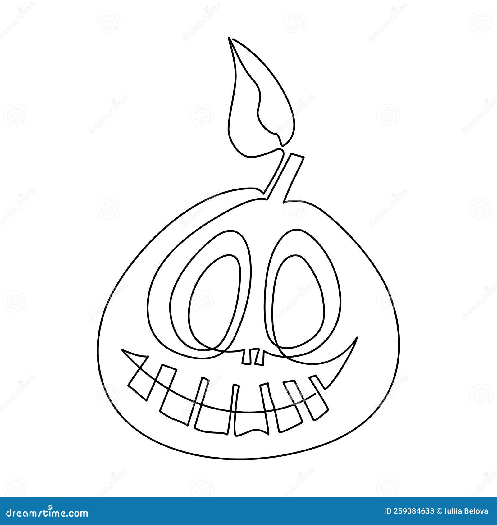 Halloween. Uma Abóbora Com Uma Cara De Chás Entalada Em Uma Máscara  Assustadora. Ilustração Do Vetor De Desenho De Linha Contínua Ilustração do  Vetor - Ilustração de incandescer, lanterna: 259084633