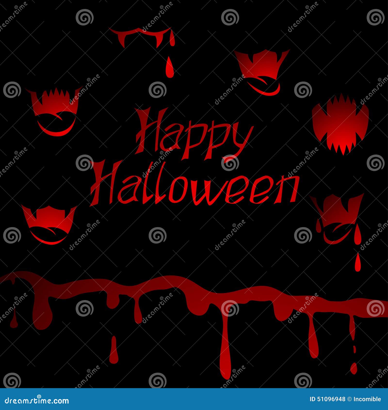 Halloween Vector Background with Sharp Teeth and Stock Vector ...