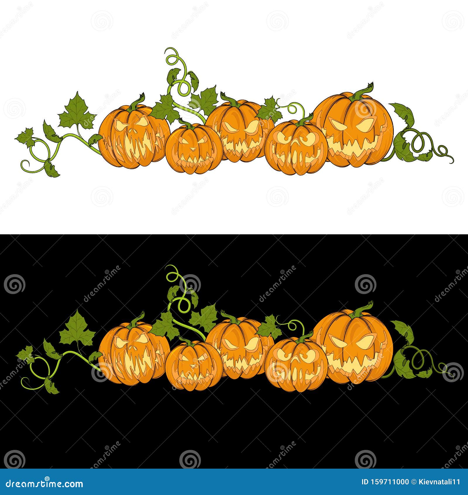 Halloween. Vector Illustration of Pumpkins for Cards, Banners, Stickers ...