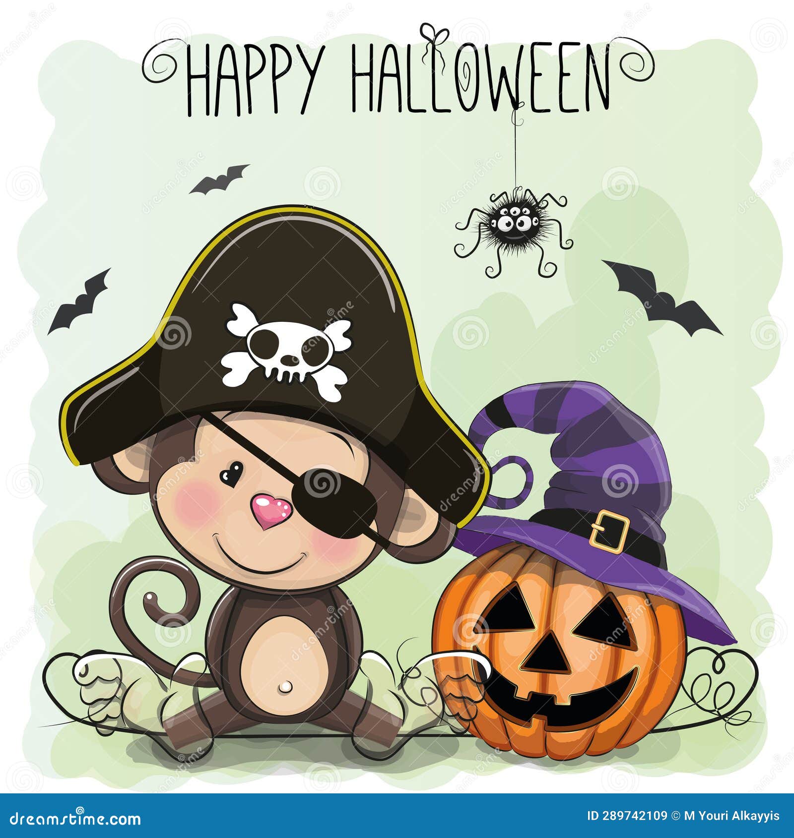 Halloween Vectors, Illustrations, Emojis, and Patterns. Stock Vector