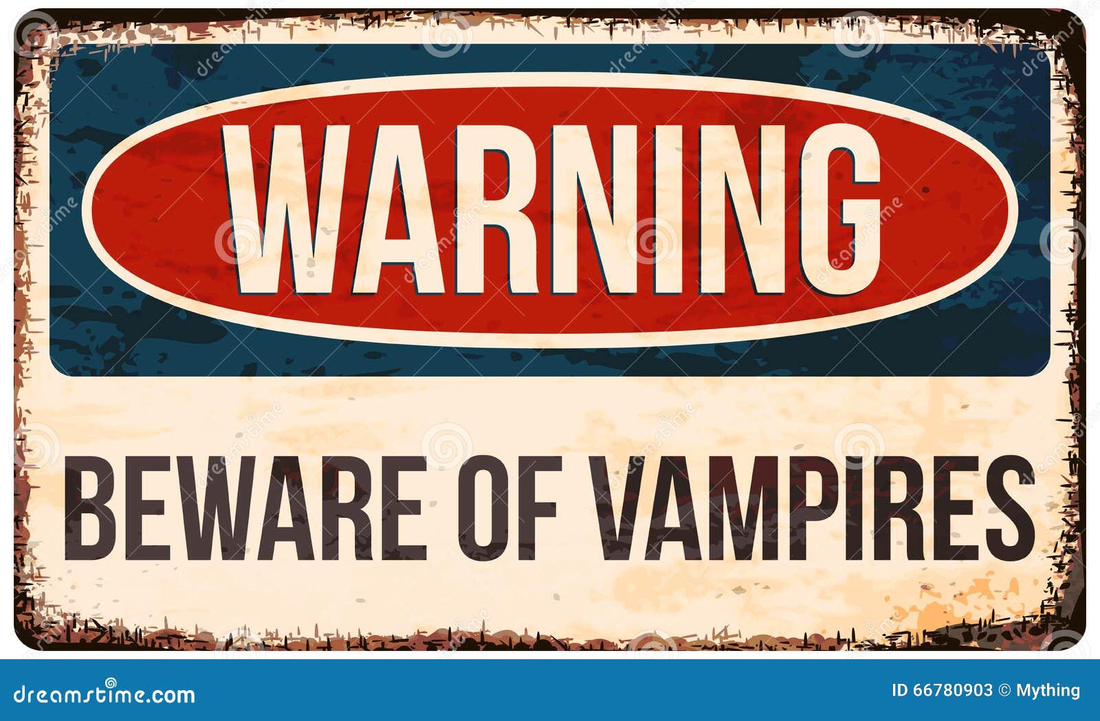 halloween warning sign. beware of vampires.  , eps10.