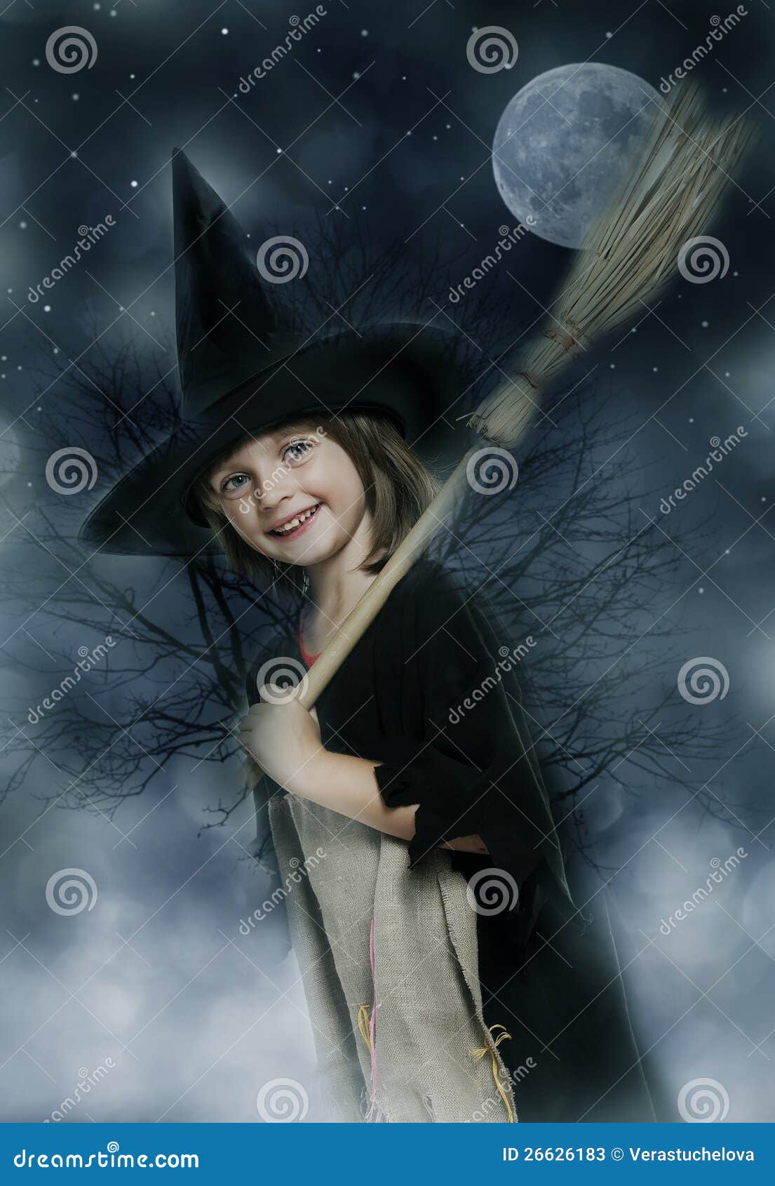 Halloween witch mask stock image. Image of little, human 26626183