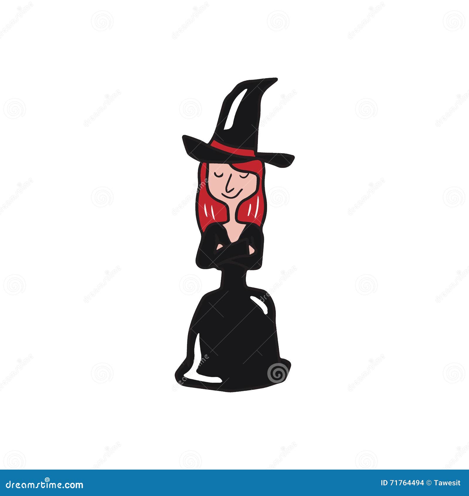 Halloween Witch Sitting Stock Vector Illustration Of Sorceress 71764494