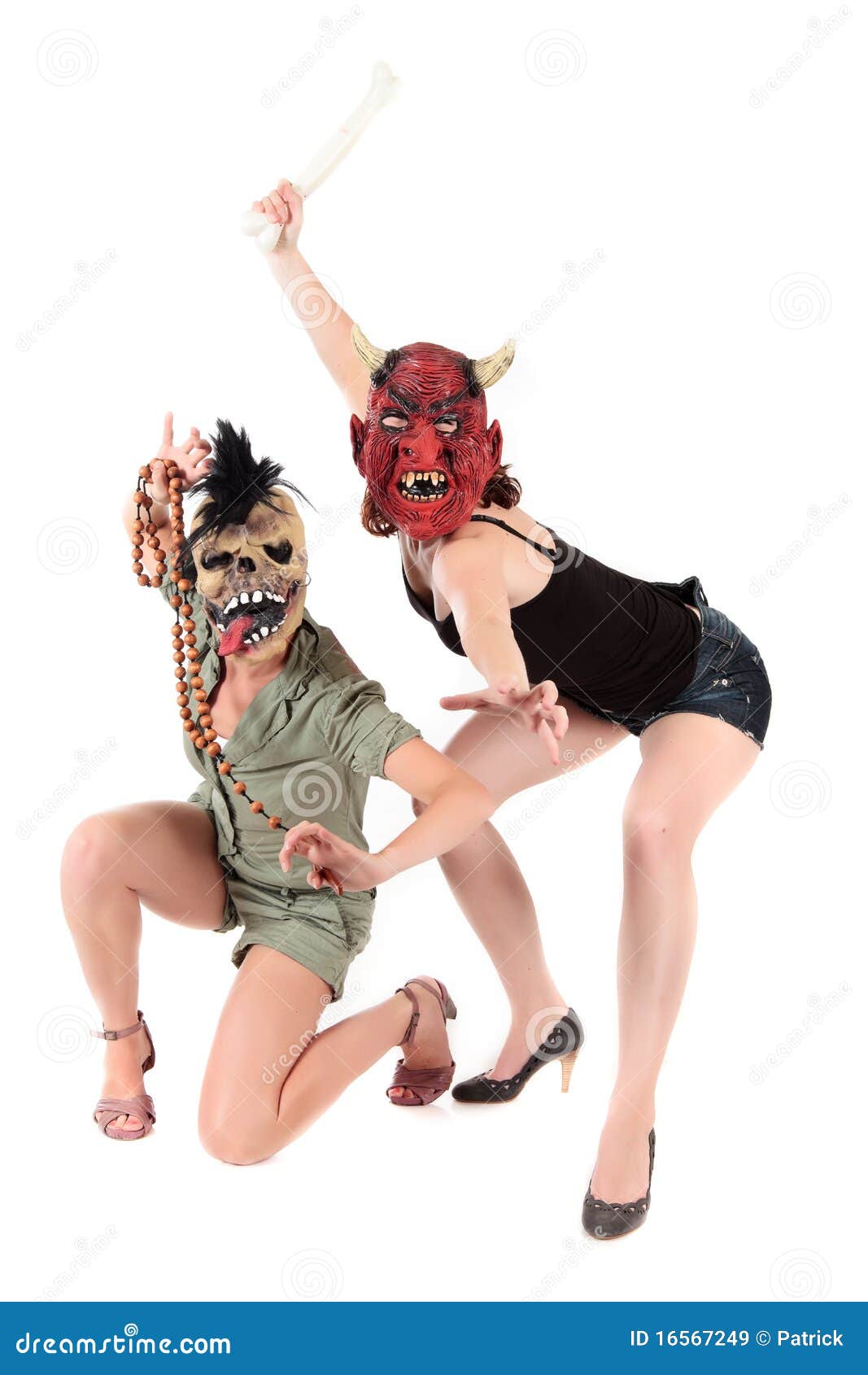 Halloween women masks stock image. Image of terror, studio - 16567249