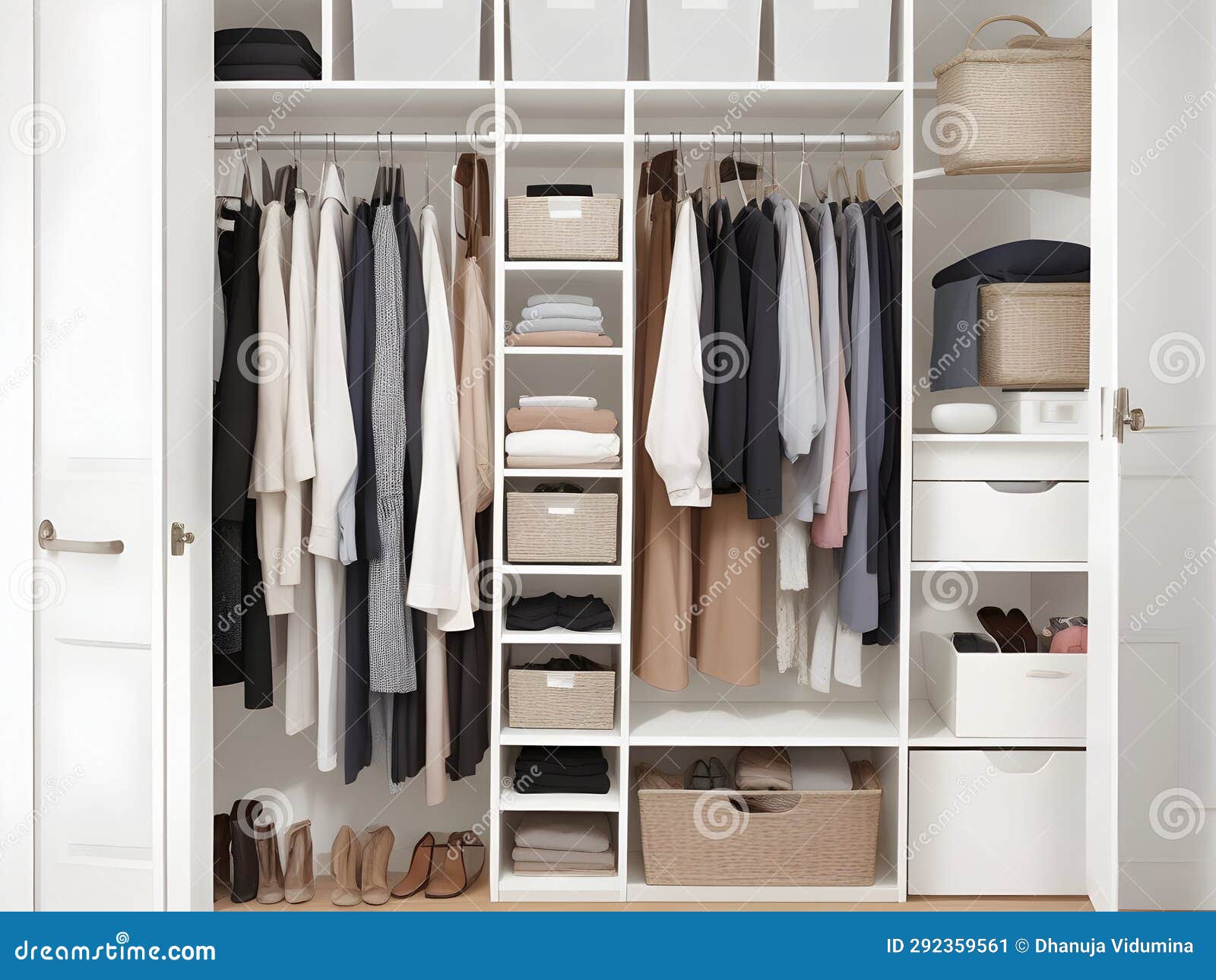 Hallway or Entryway with Builtin Storage Solutions Stock Image Image