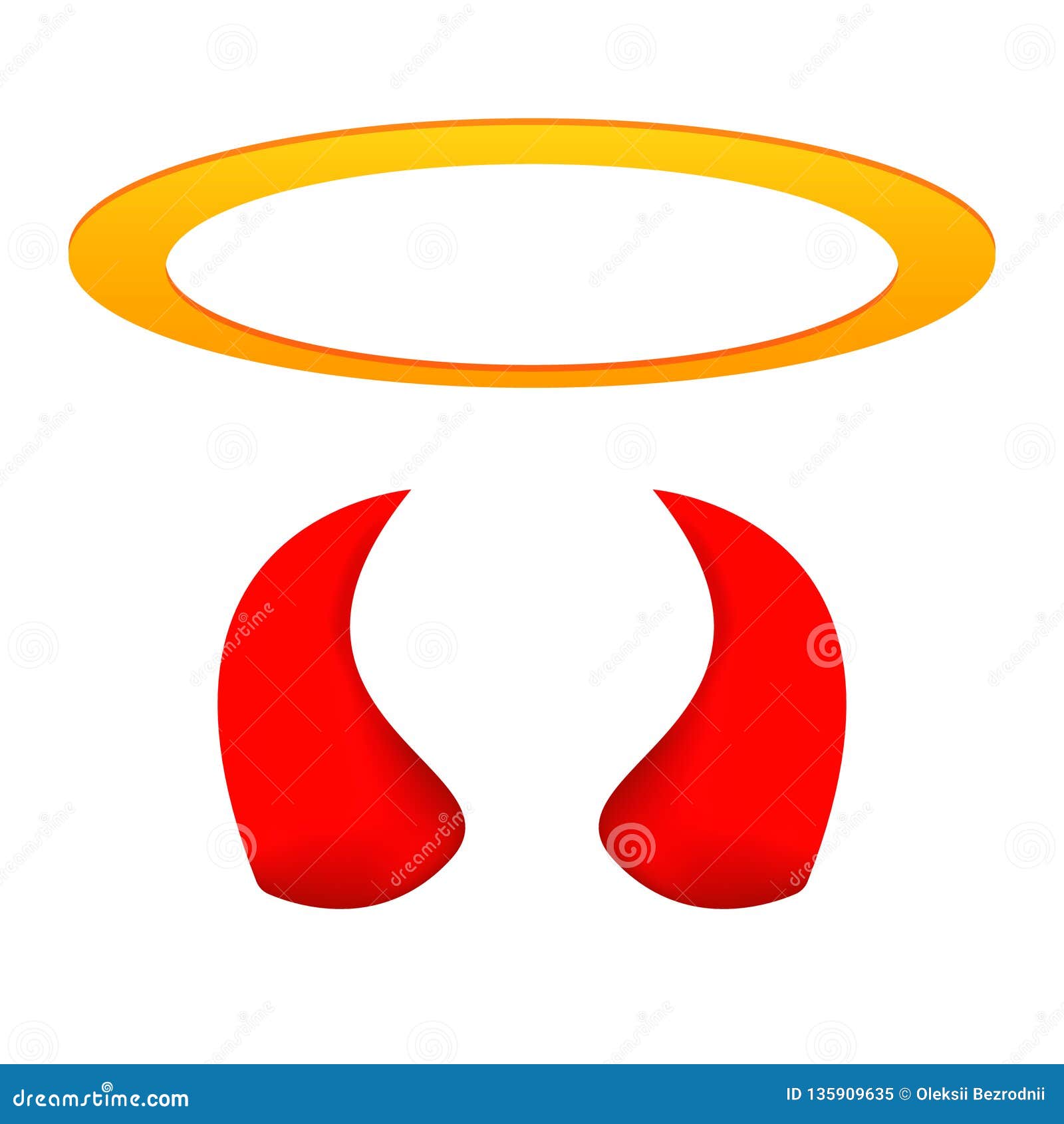 Halo angel ring isolated Stock Vector | Adobe Stock