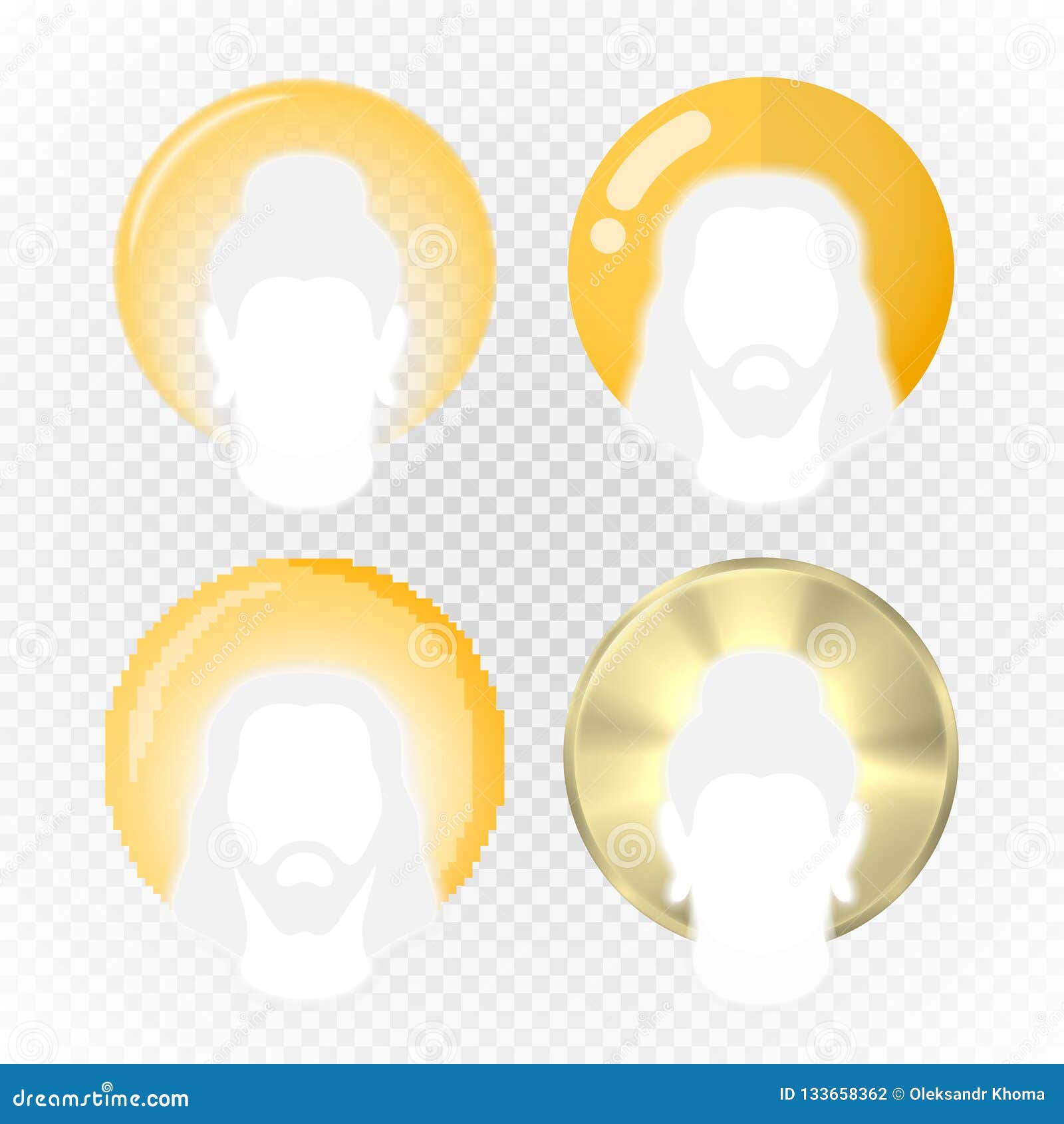 halo or aura in various modern  styles