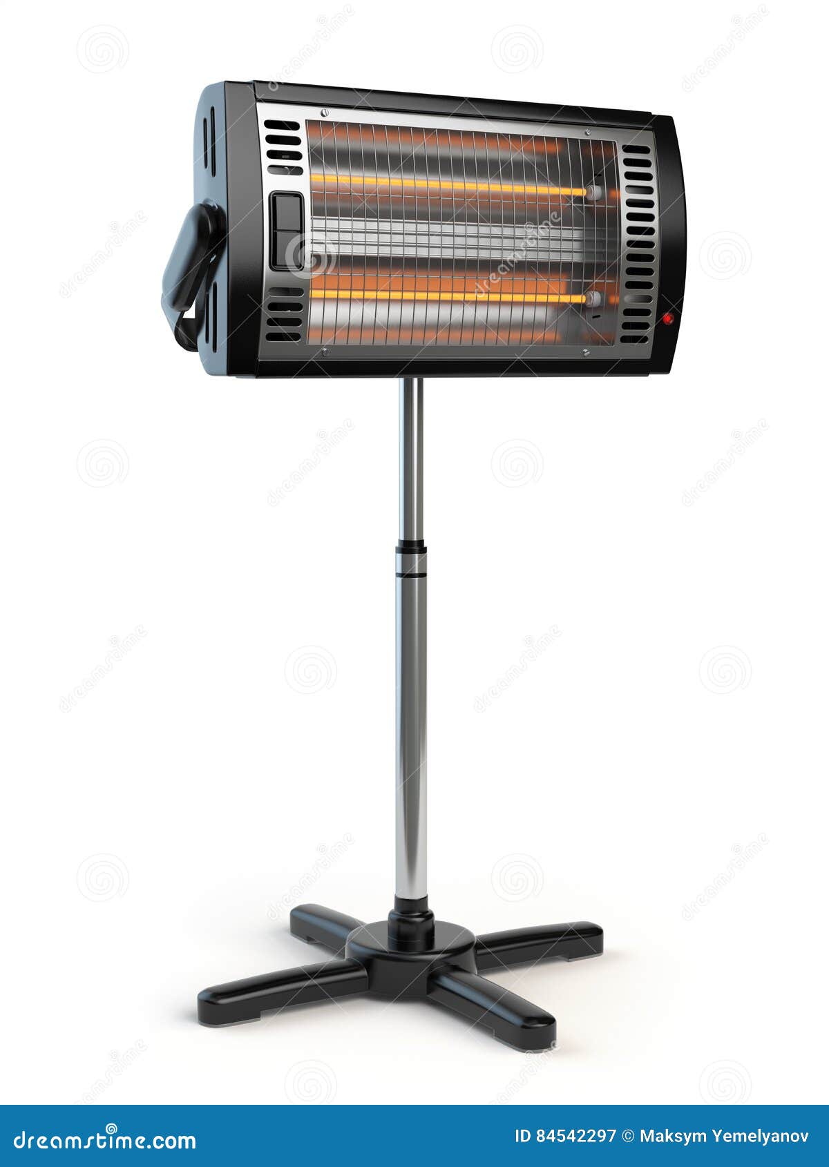 Halogen or Infrared Heater Isolated on White Background. Stock