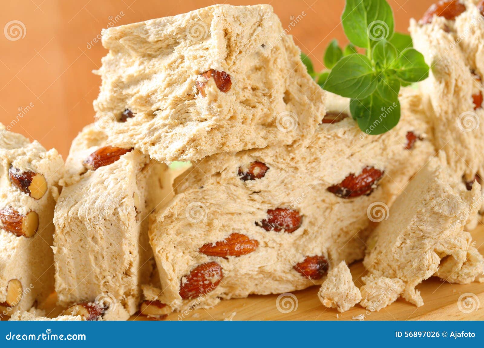 Halva with almonds stock photo. Image of delicacy, food 56897026