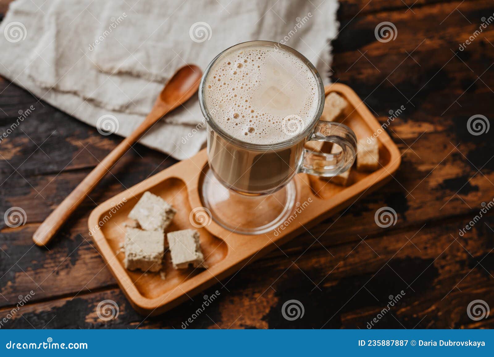 Halva Latte. Coffee Recipe Trend Stock Image - Image of dark, breakfast ...