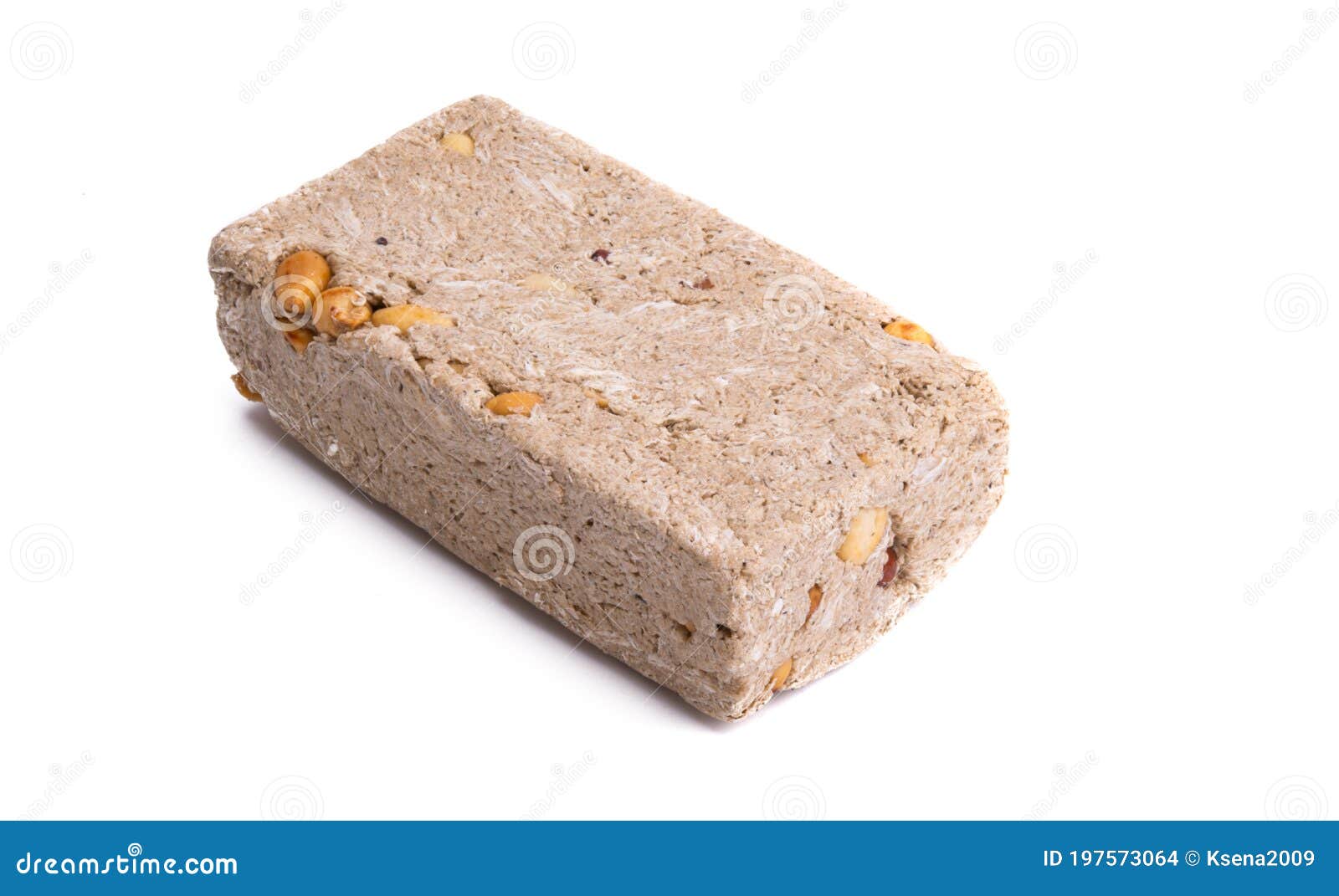 Halva with nuts isolated stock photo. Image of healthy 197573064